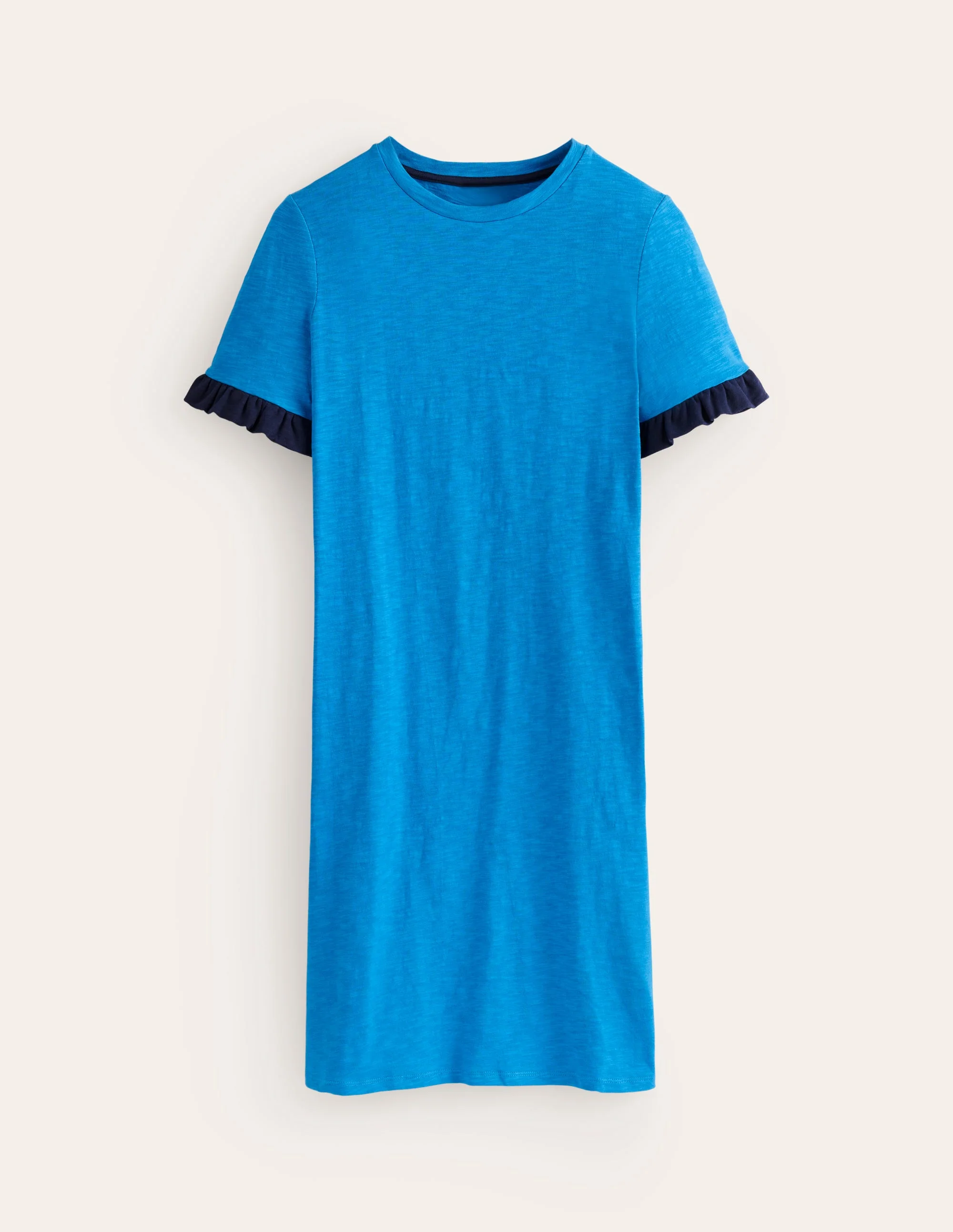 Emily Ruffle Cotton Dress-Brilliant Blue - Image 5