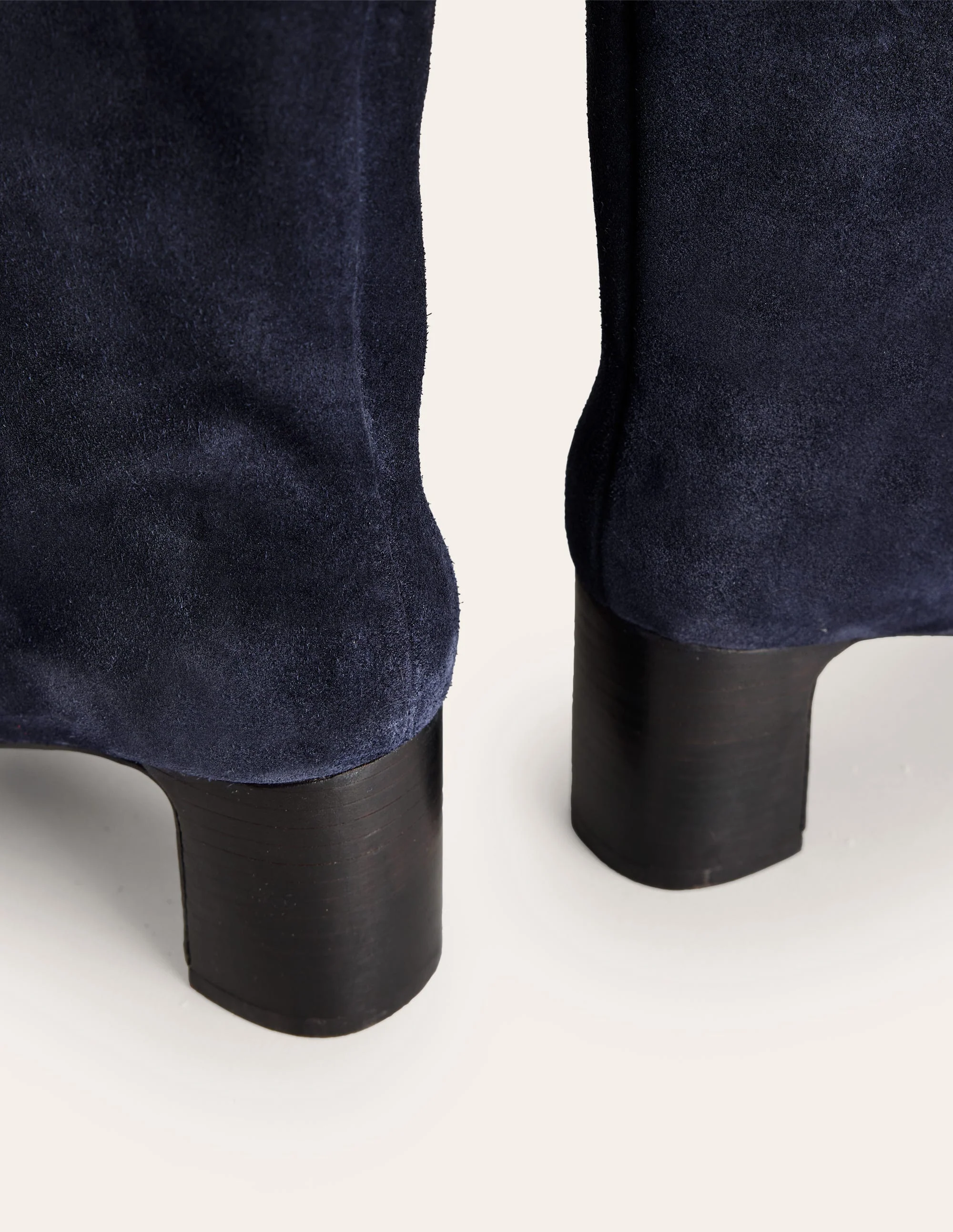 Erica Knee High Leather Boots-Navy Suede - Image 4