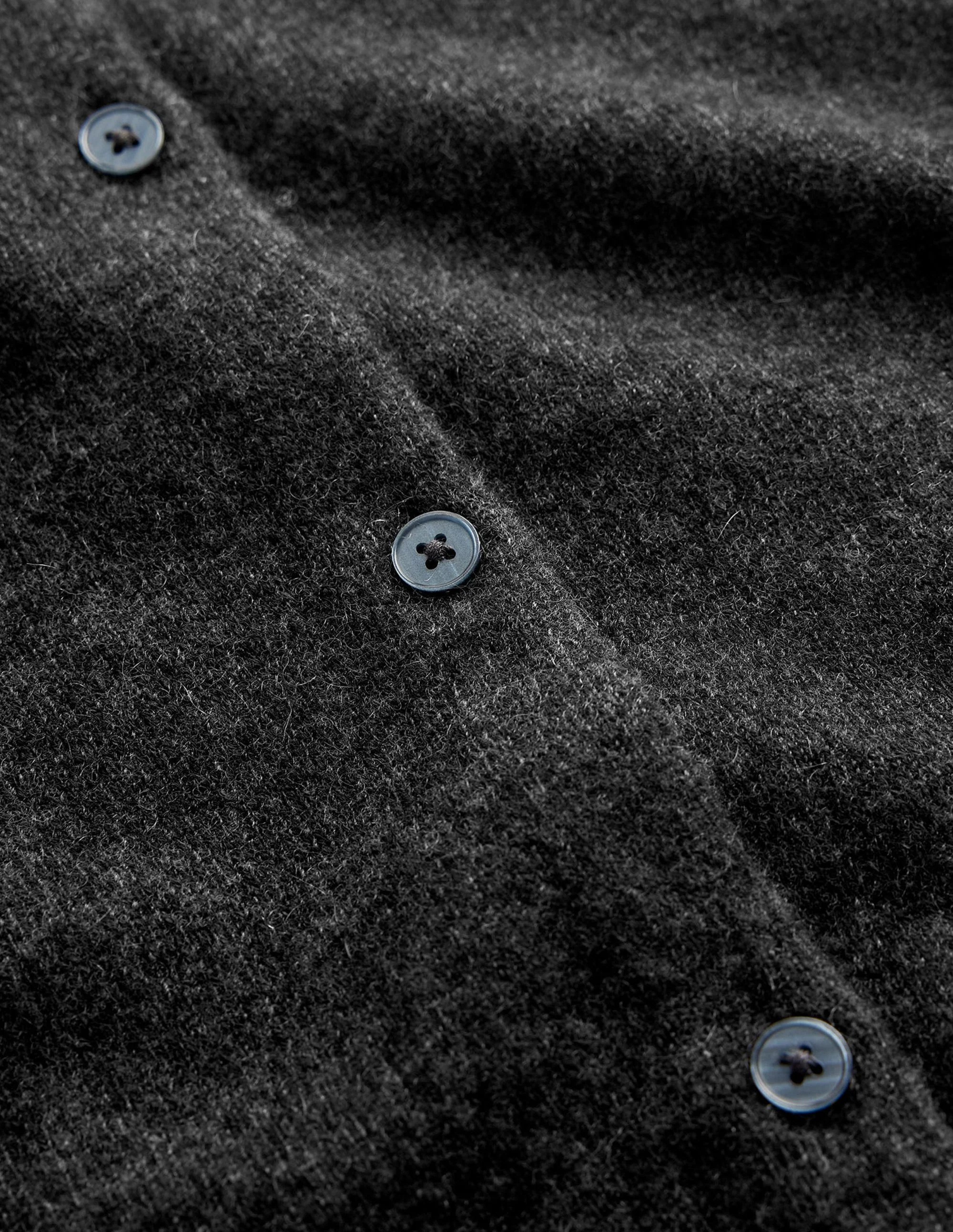 Eva Cashmere Crew Cardigan-Charcoal Melange - Image 6