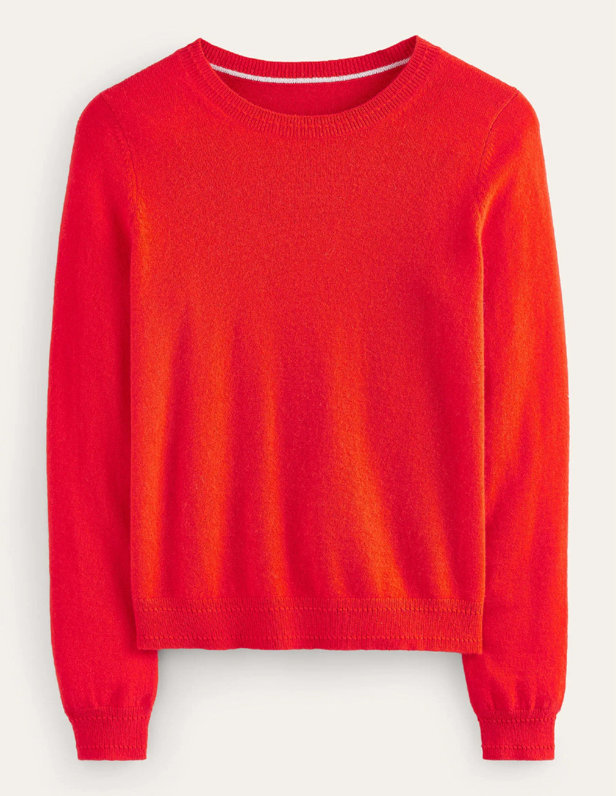 Eva Cashmere Crew Neck Jumper-Firecracker Red - Image 9