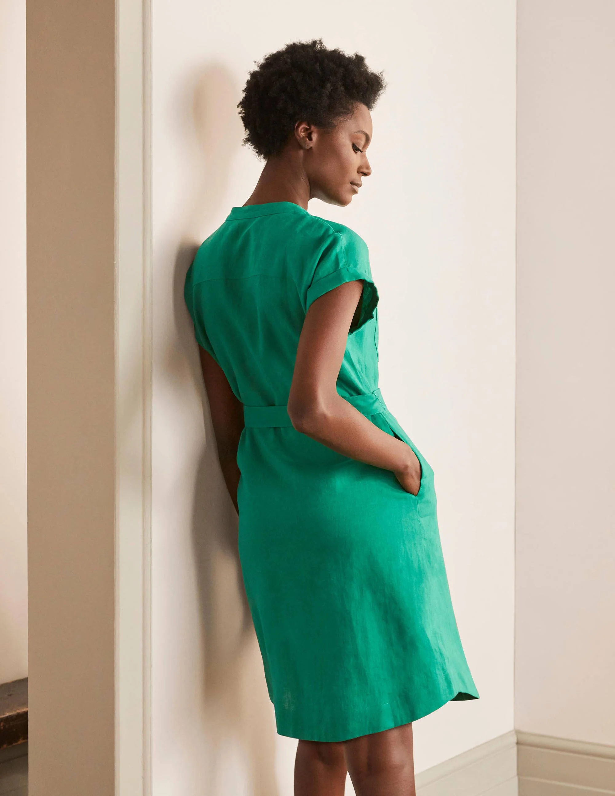Evie Linen Shirt Dress-Sapling - Image 2