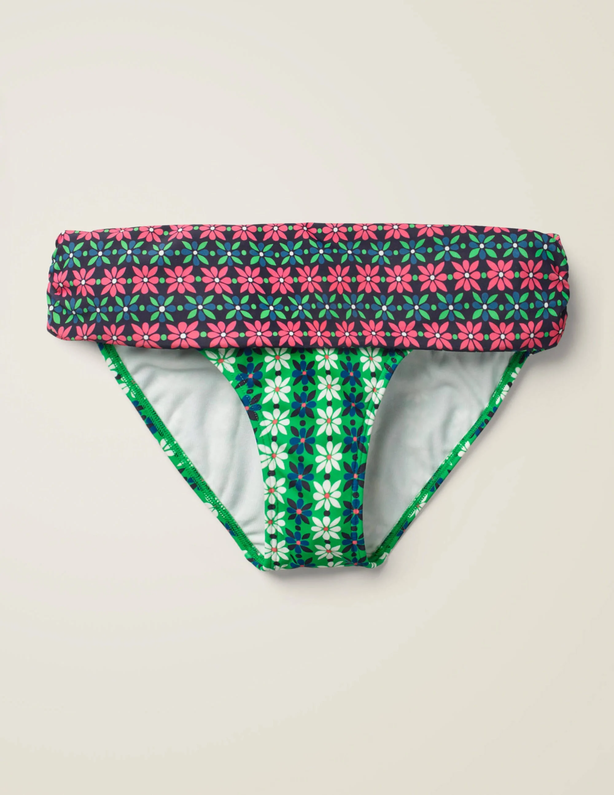 Eze Fold Over Bottoms-Rich Emerald, Plumeria - Image 5