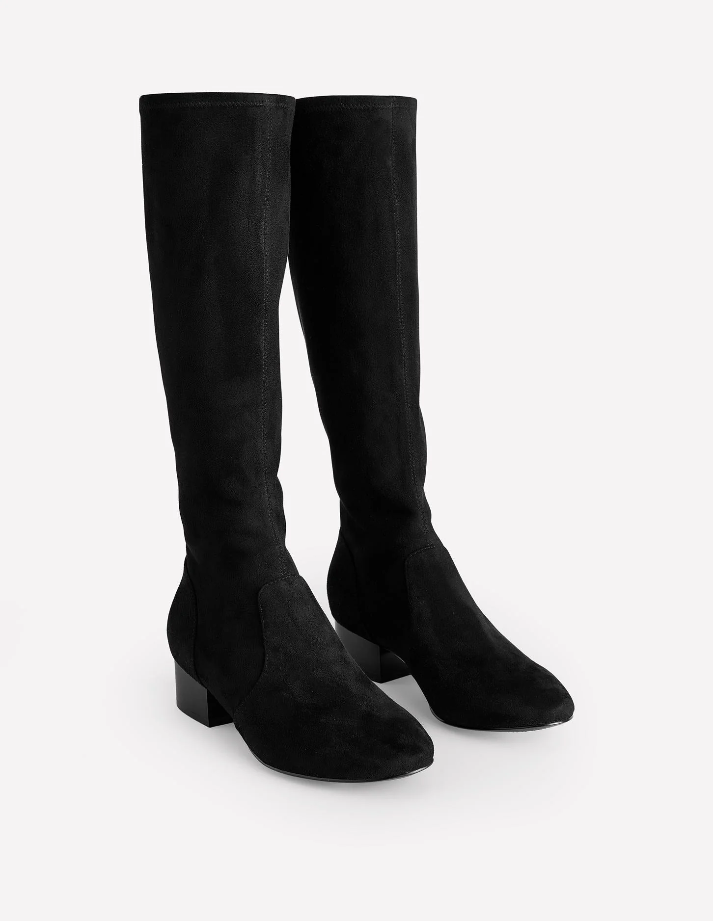 Flat Stretch Knee Boots-Black - Image 3
