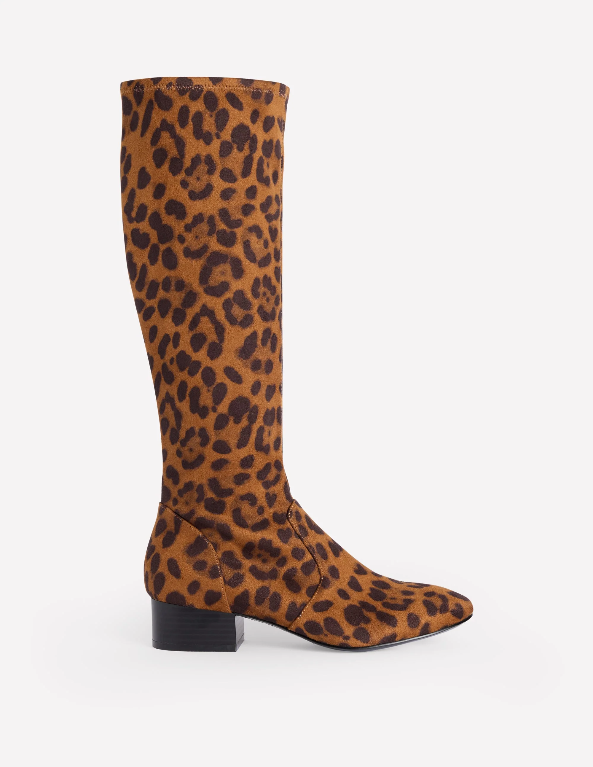 Flat Stretch Knee Boots-Leopard - Image 2