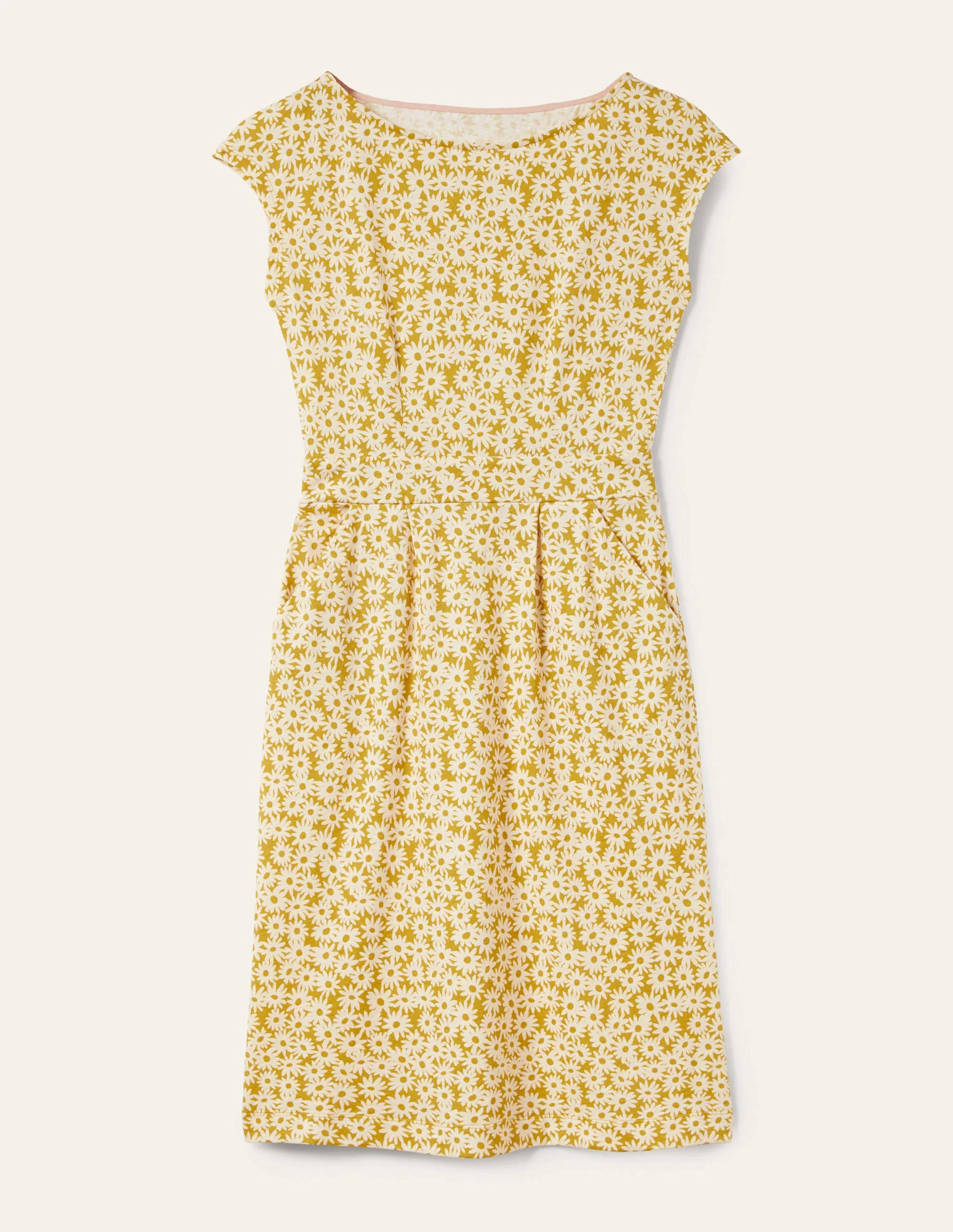 Florrie Jersey Dress-Olive Oil, Daisy Floral - Image 5