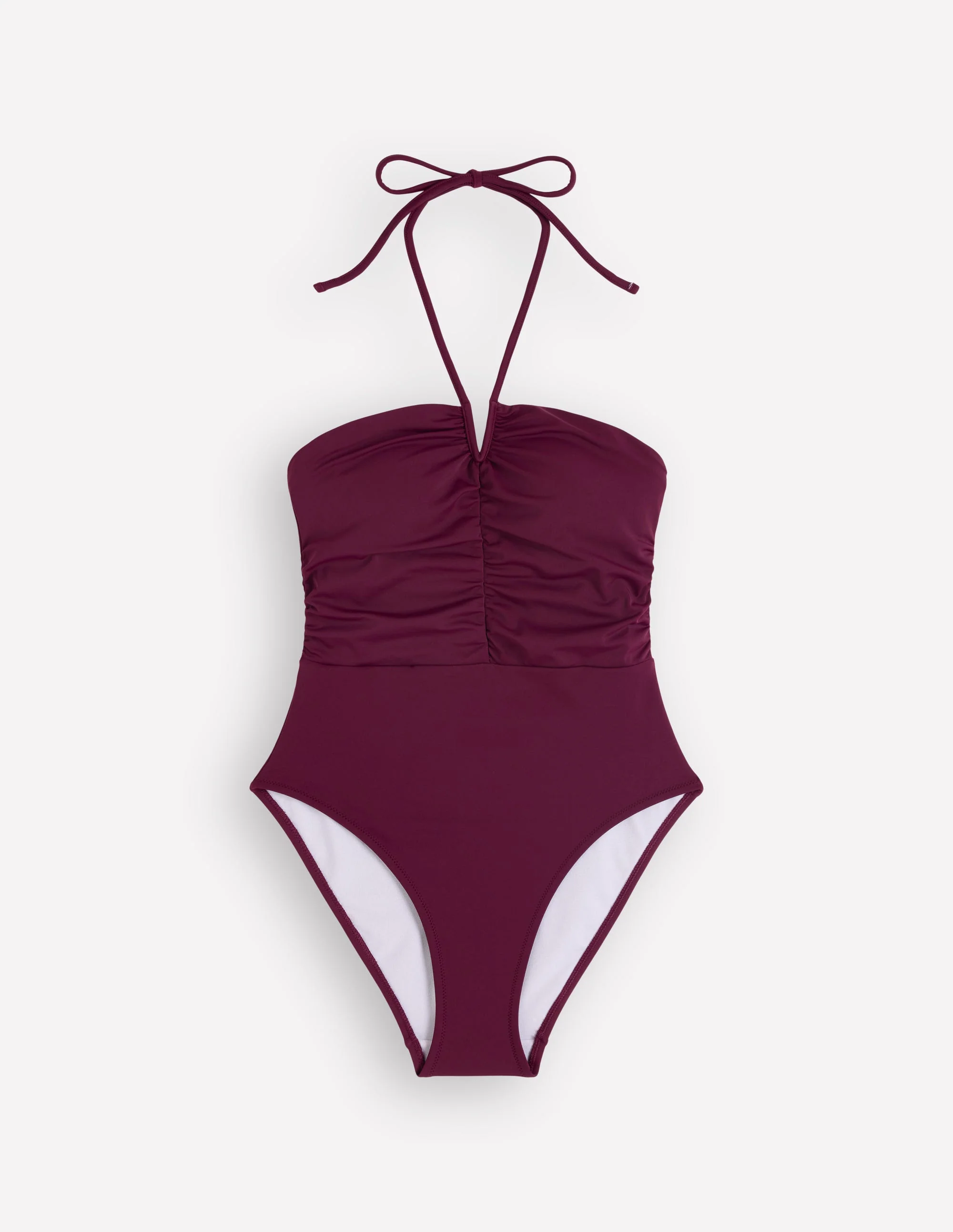 Gather String Swimsuit-Chocberry - Image 5