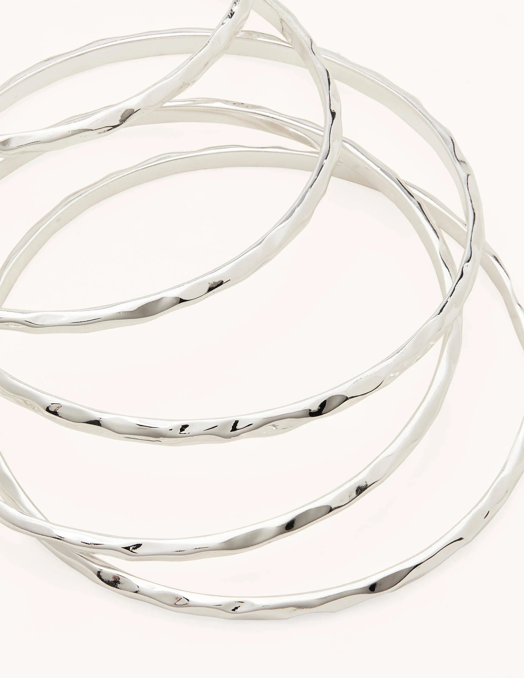 Hammered Bangles-Silver - Image 2
