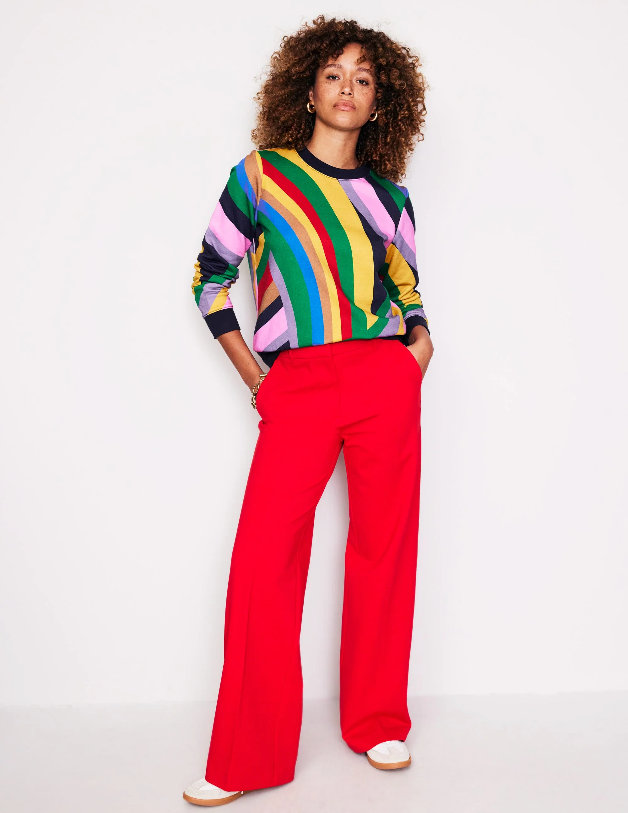 Hannah Printed Sweatshirt-Multi, Abstract Rainbow - Image 4