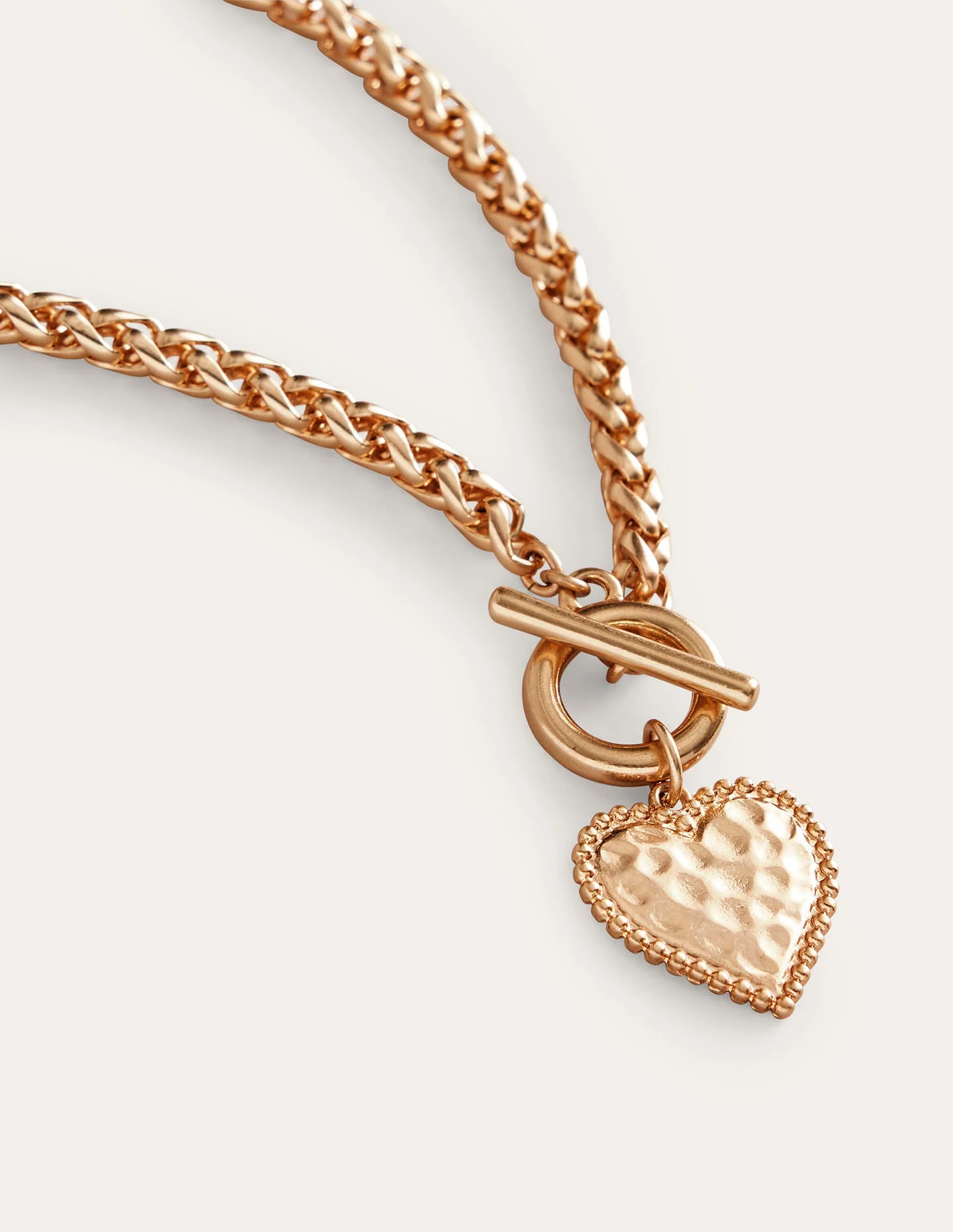 Heart Charm Necklace-Gold - Image 4