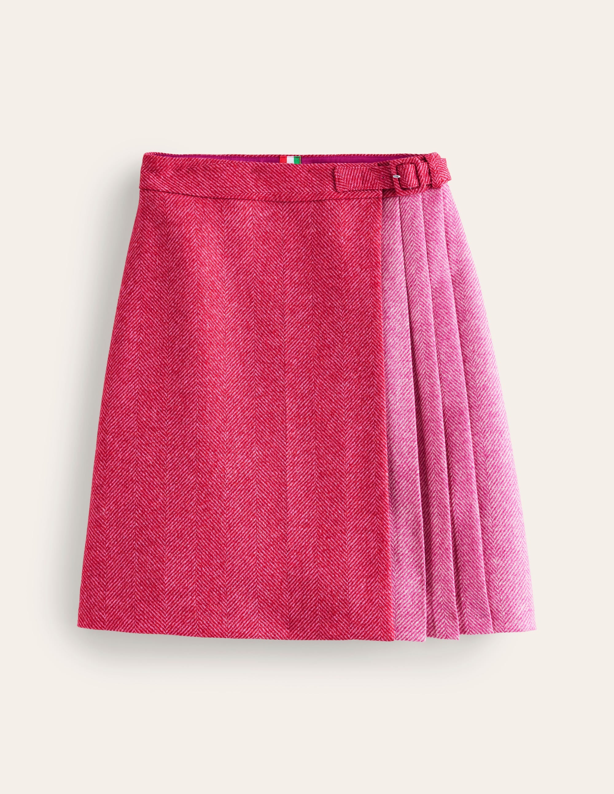 Helen Buckled Kilt-Pink Herringbone - Image 5