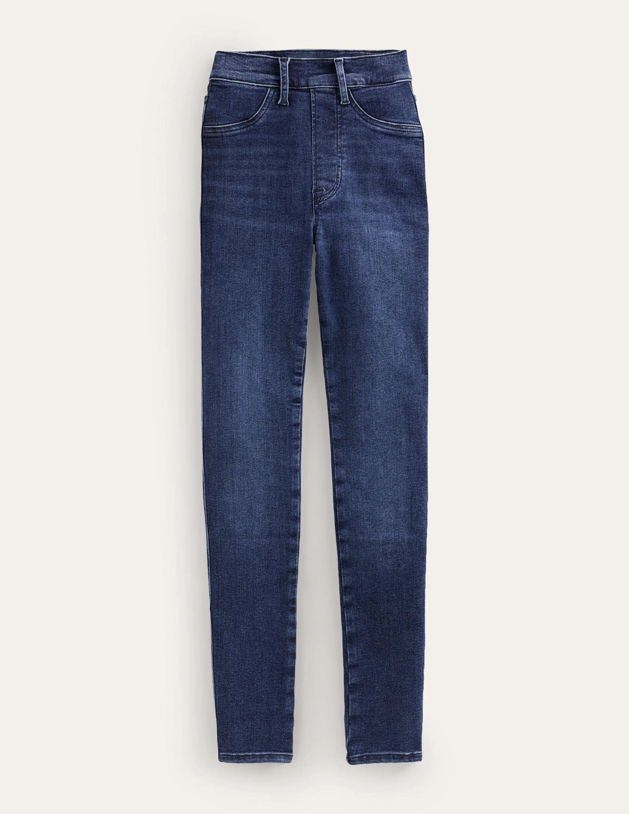 High Rise Pull-On Skinny Jeans-Mid Vintage - Image 6