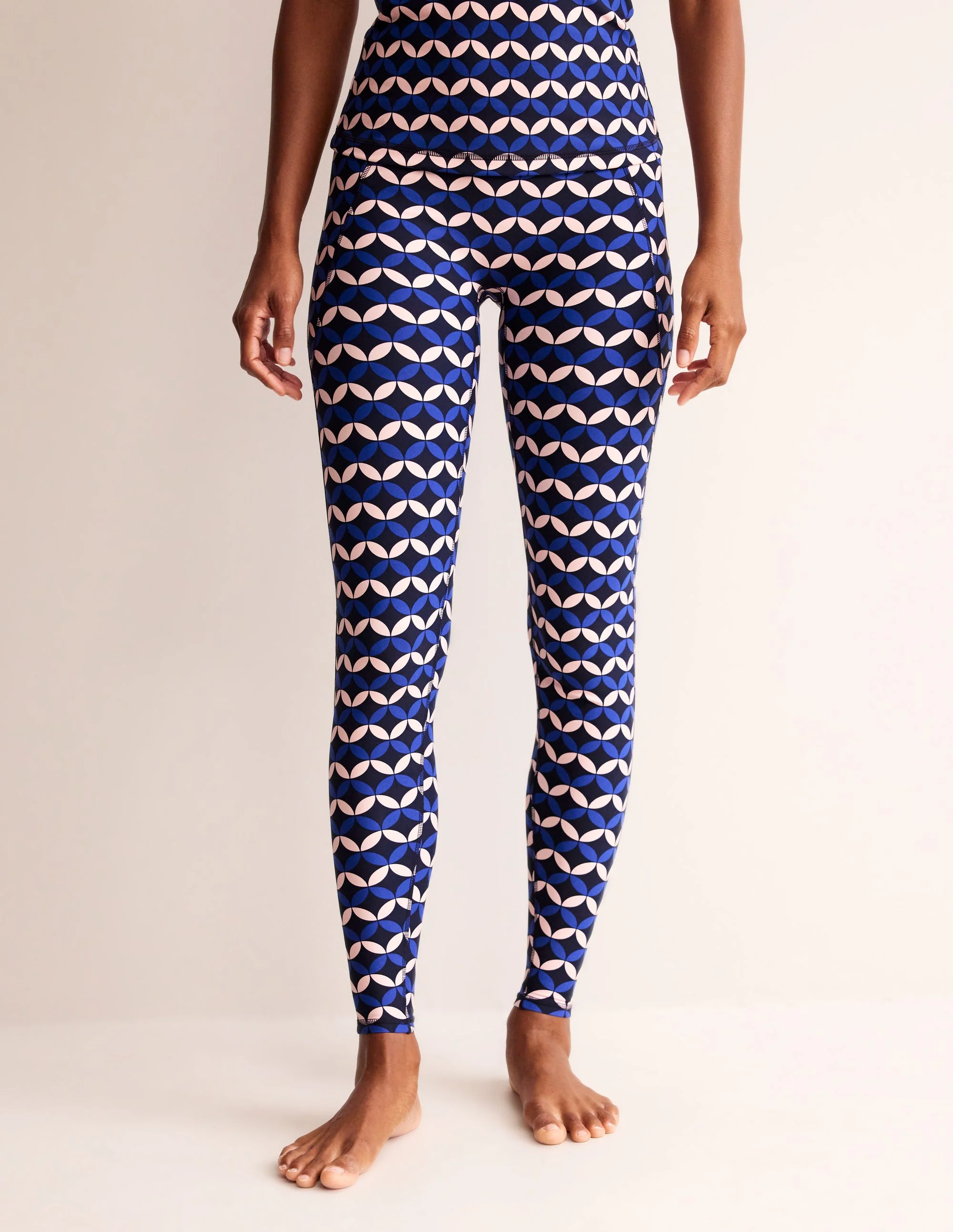 High Waist Pocket Leggings-Surf The Web, Diamond Terrace - Image 4