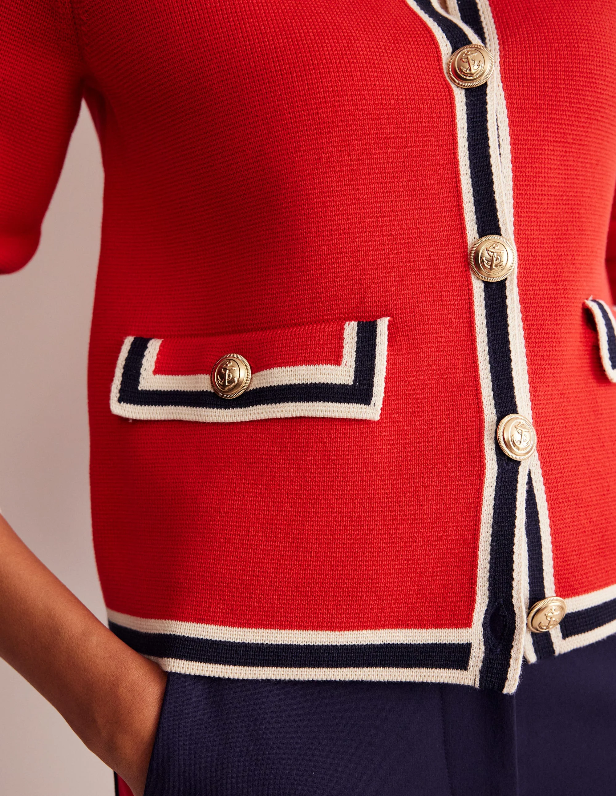 Holly Knitted Jacket-Hot Pepper Red - Image 2