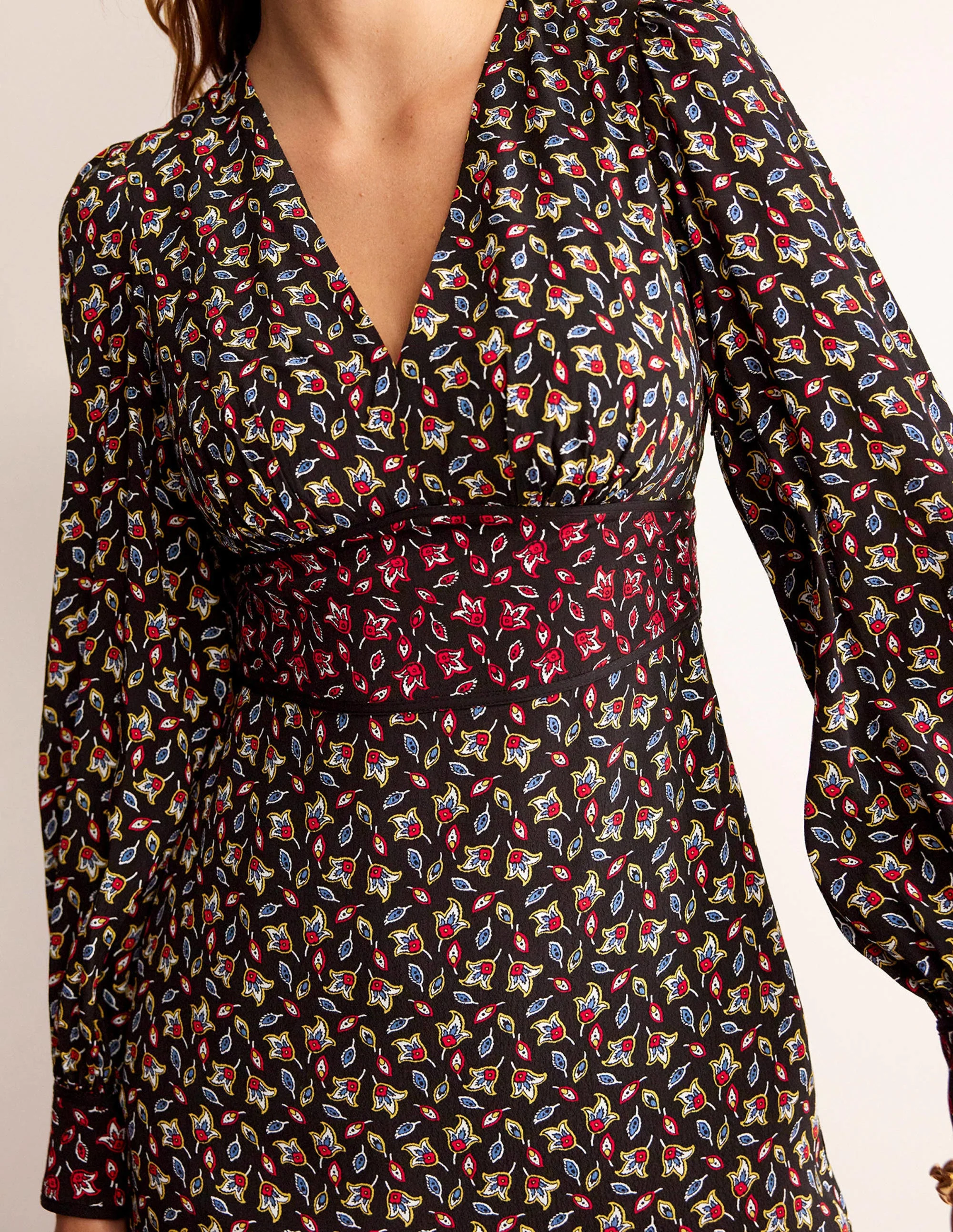 Hotch Potch Tiered Tea Dress-Multi, Tulip Bud - Image 2