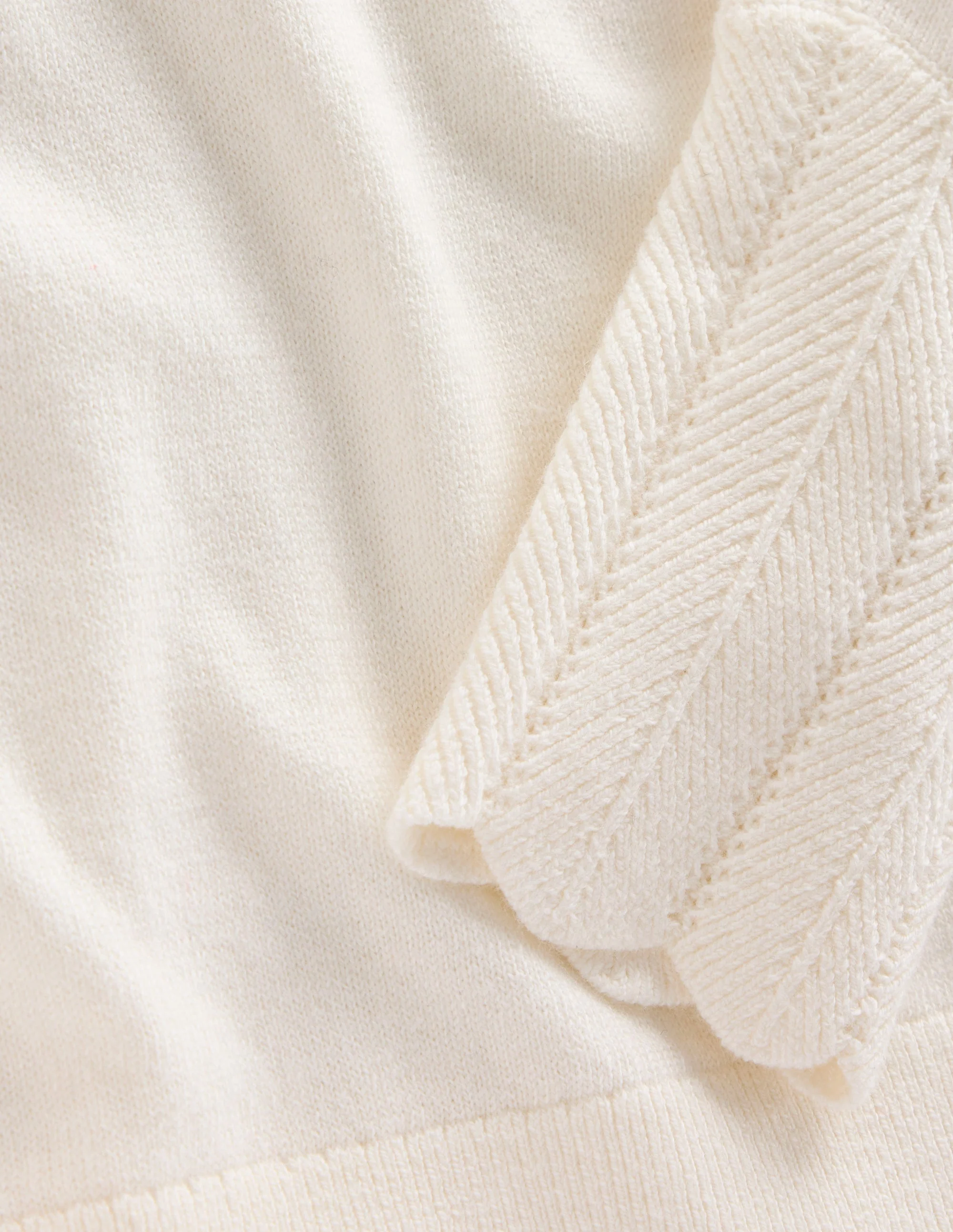Imi Scallop Trim Jumper-Warm Ivory - Image 6