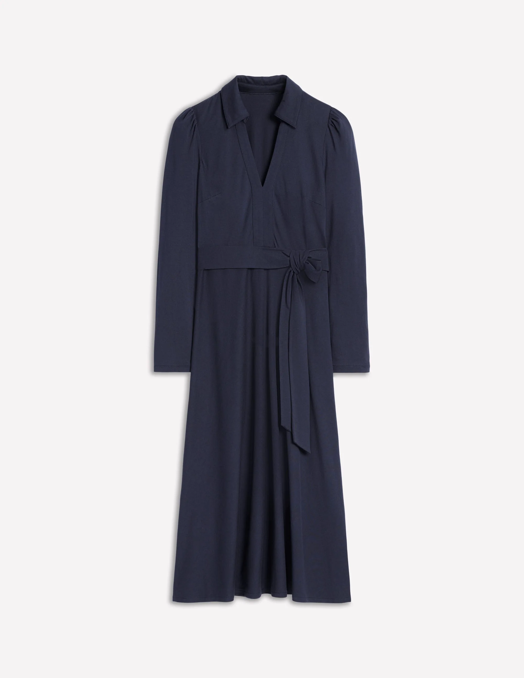 Imogen Collared Jersey Dress-Navy - Image 5