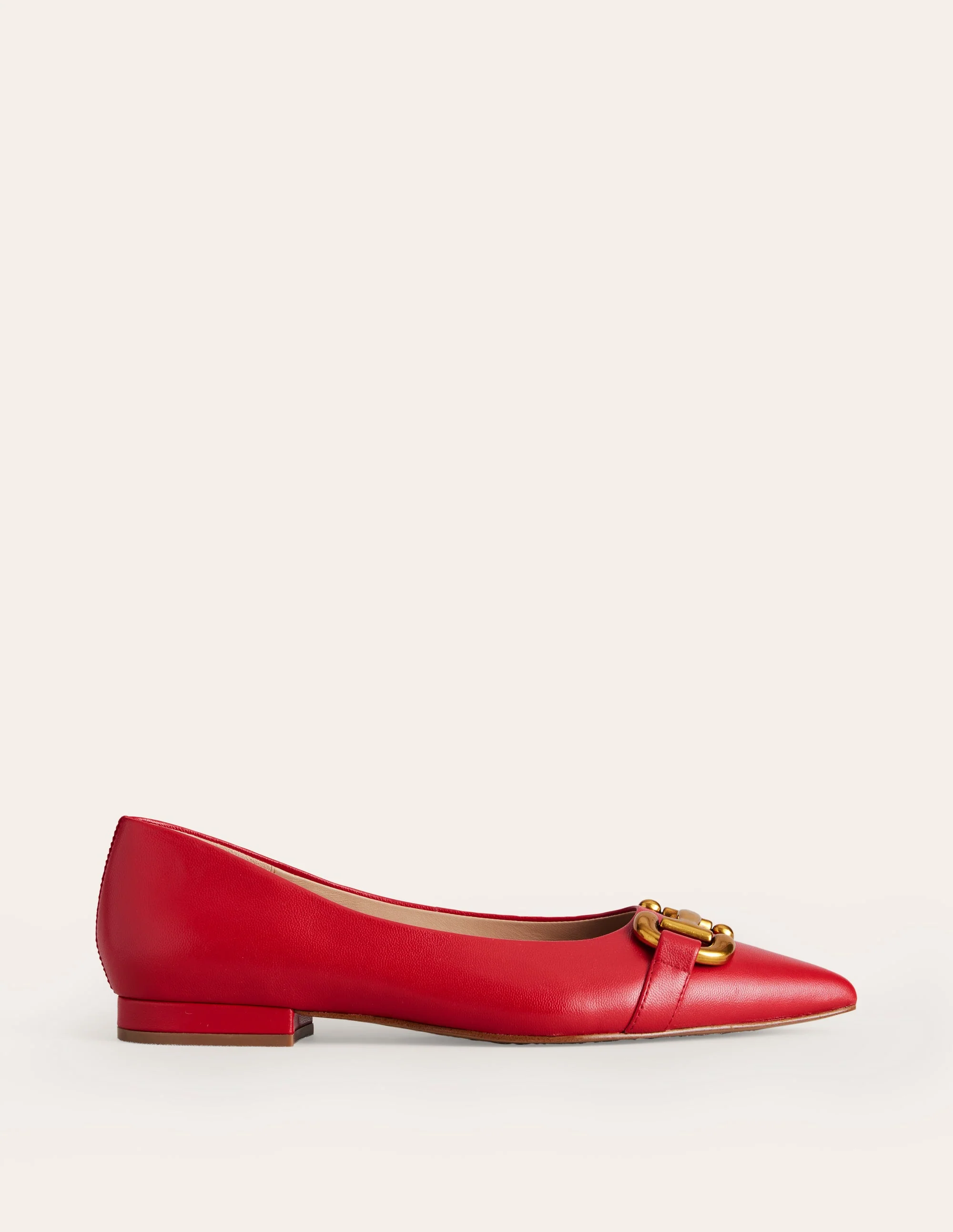 Iris Snaffle Ballet Flat-Glazed Red Leather - Image 2