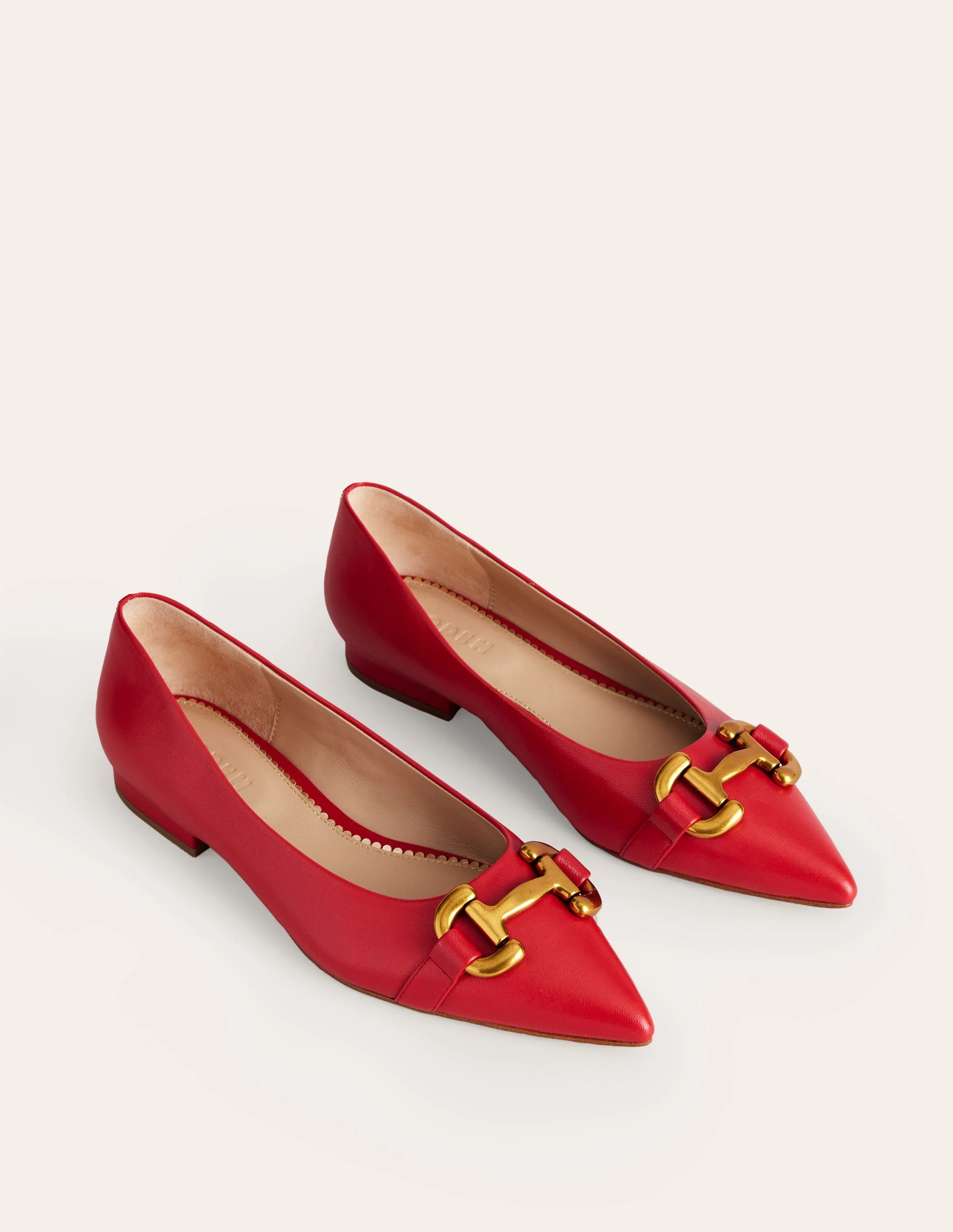Iris Snaffle Ballet Flat-Glazed Red Leather - Image 3