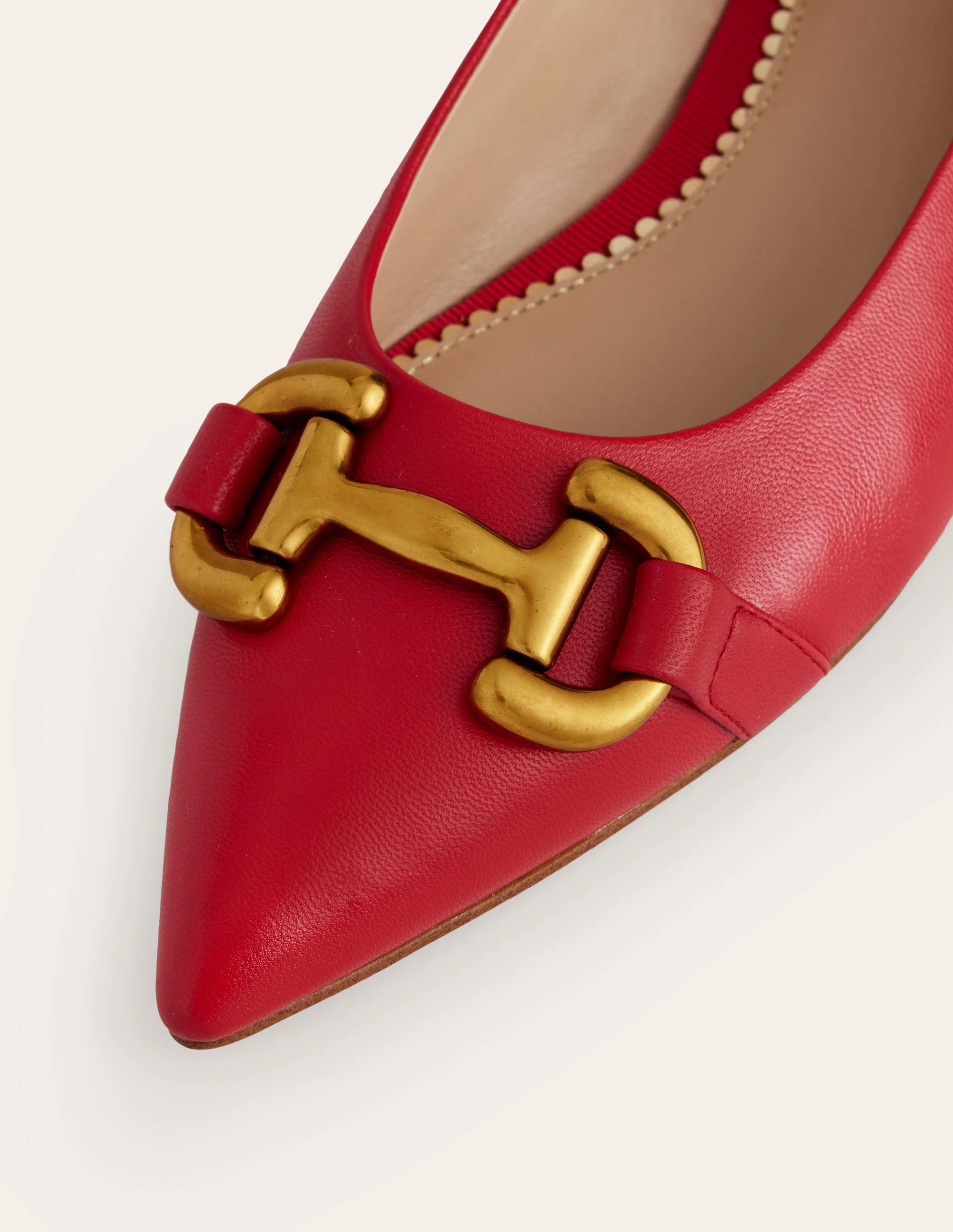 Iris Snaffle Ballet Flat-Glazed Red Leather - Image 4