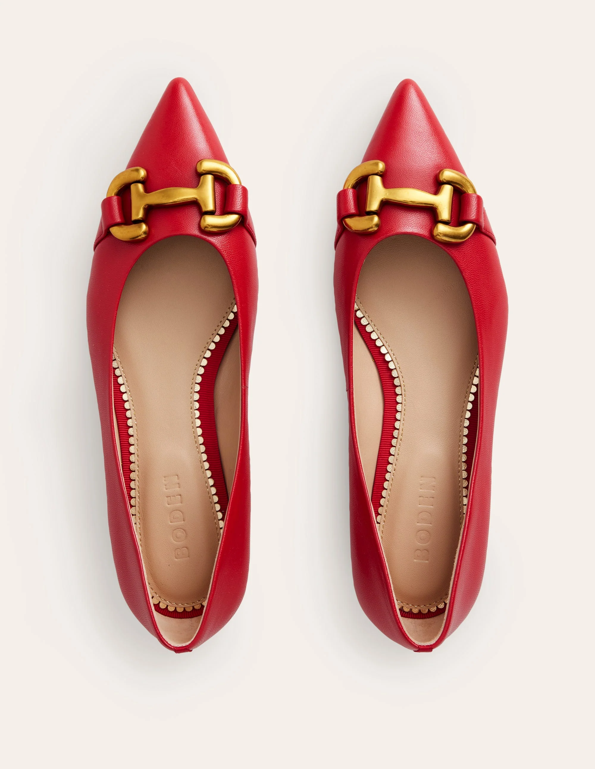 Iris Snaffle Ballet Flat-Glazed Red Leather - Image 5