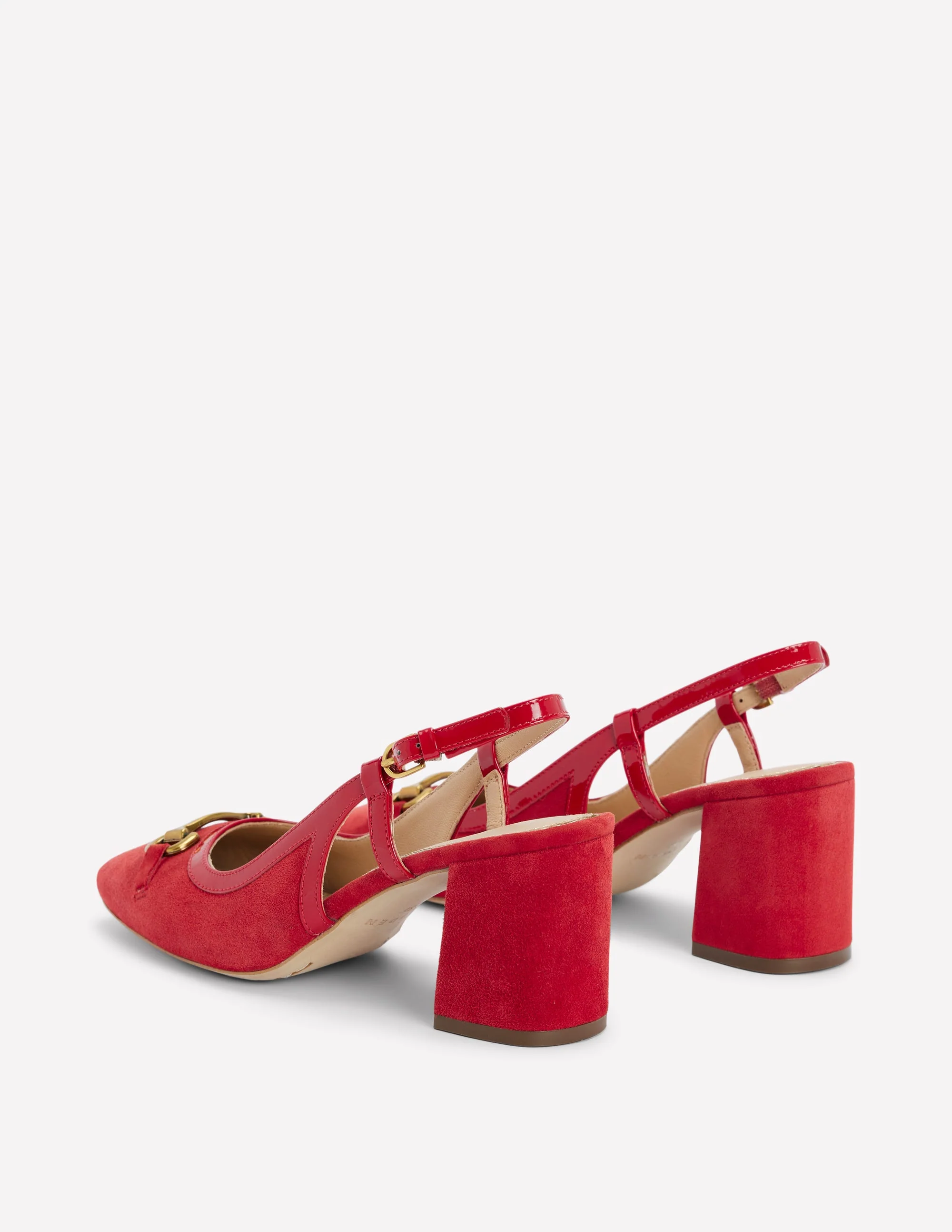 Iris Snaffle Slingback Heels-Post Box Red - Image 5