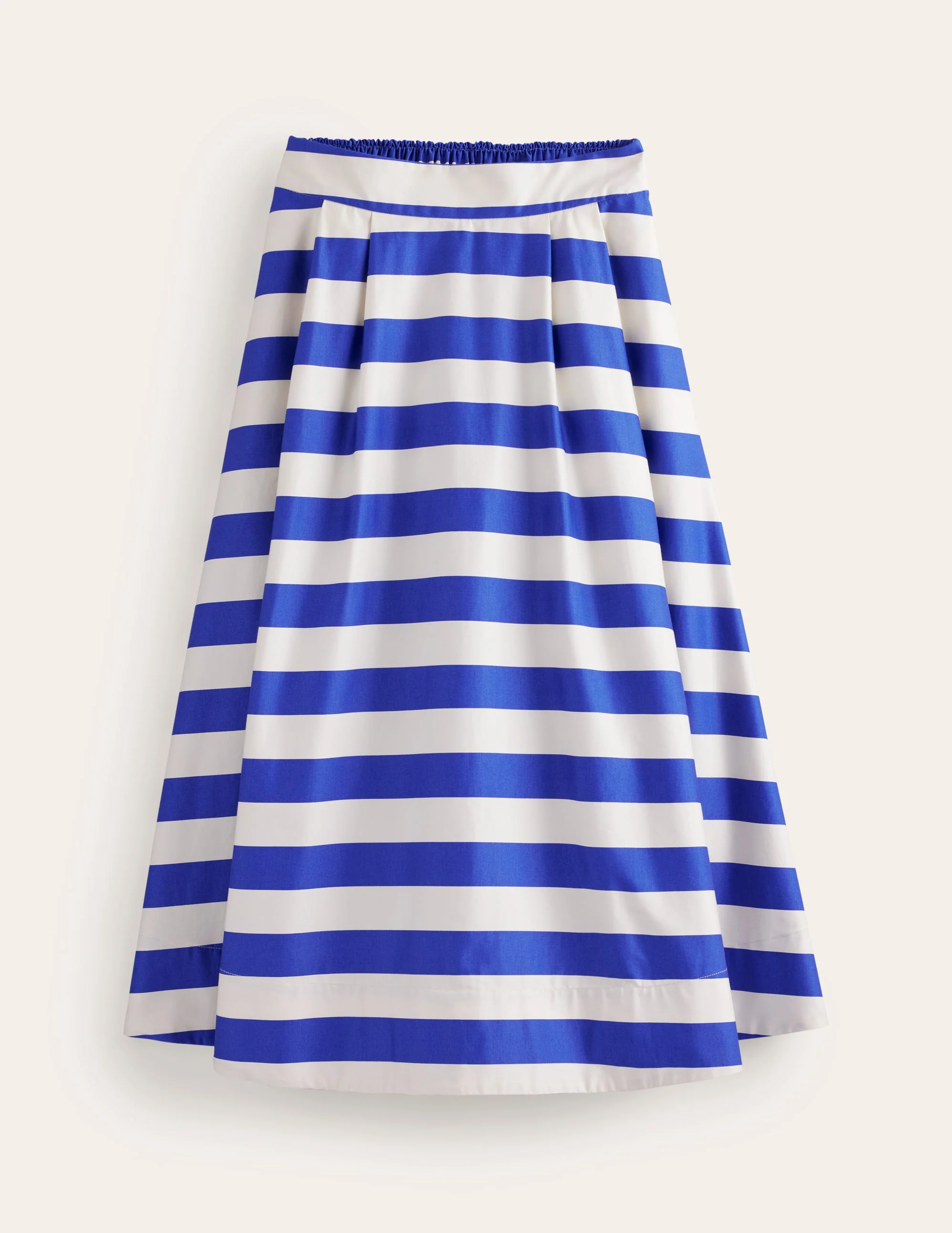 Isabella Cotton Sateen Skirt-Surf The Web and Ivory Stripe - Image 6