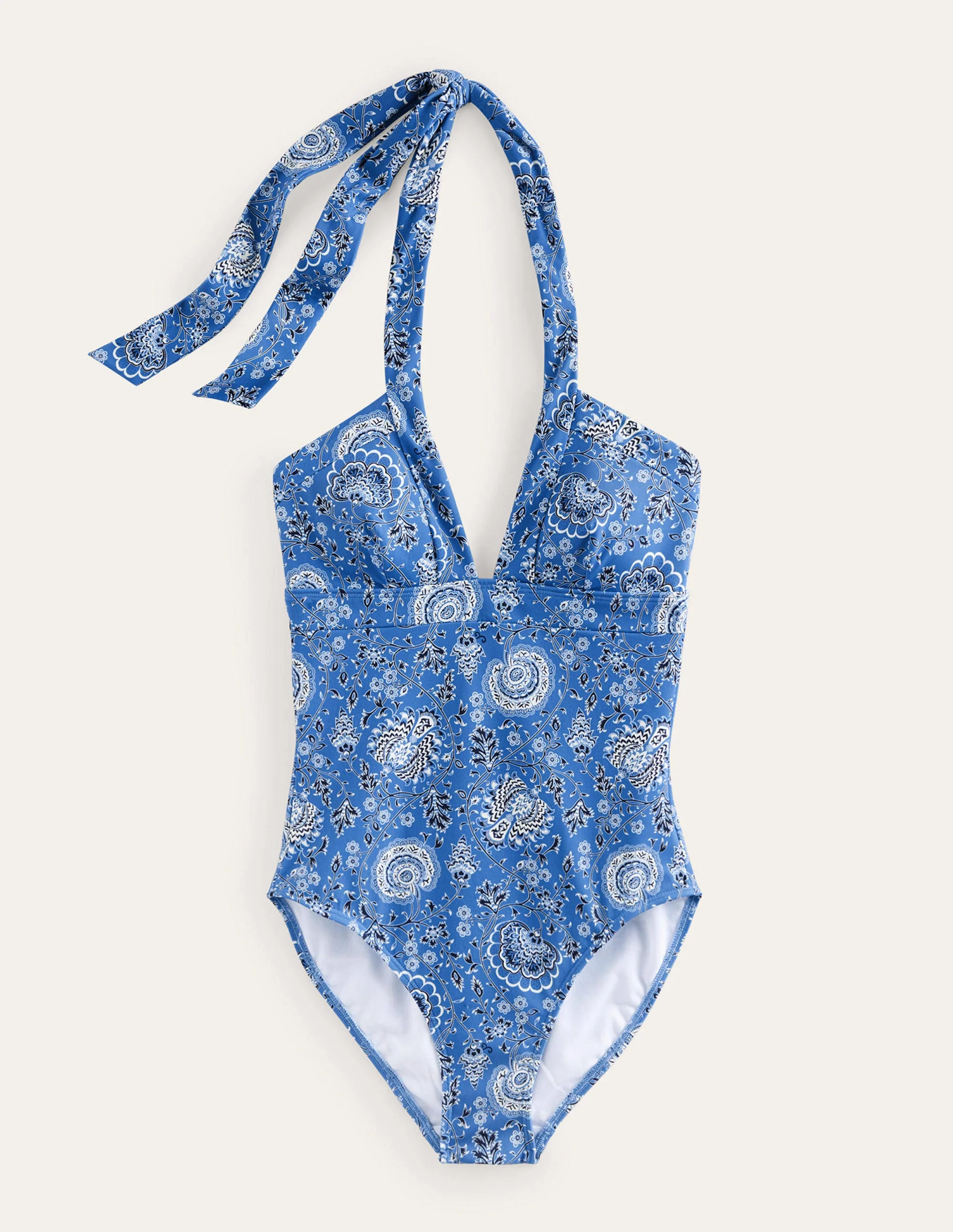 Ithaca Halter Swimsuit-Azure, Gardenia Grove - Image 5