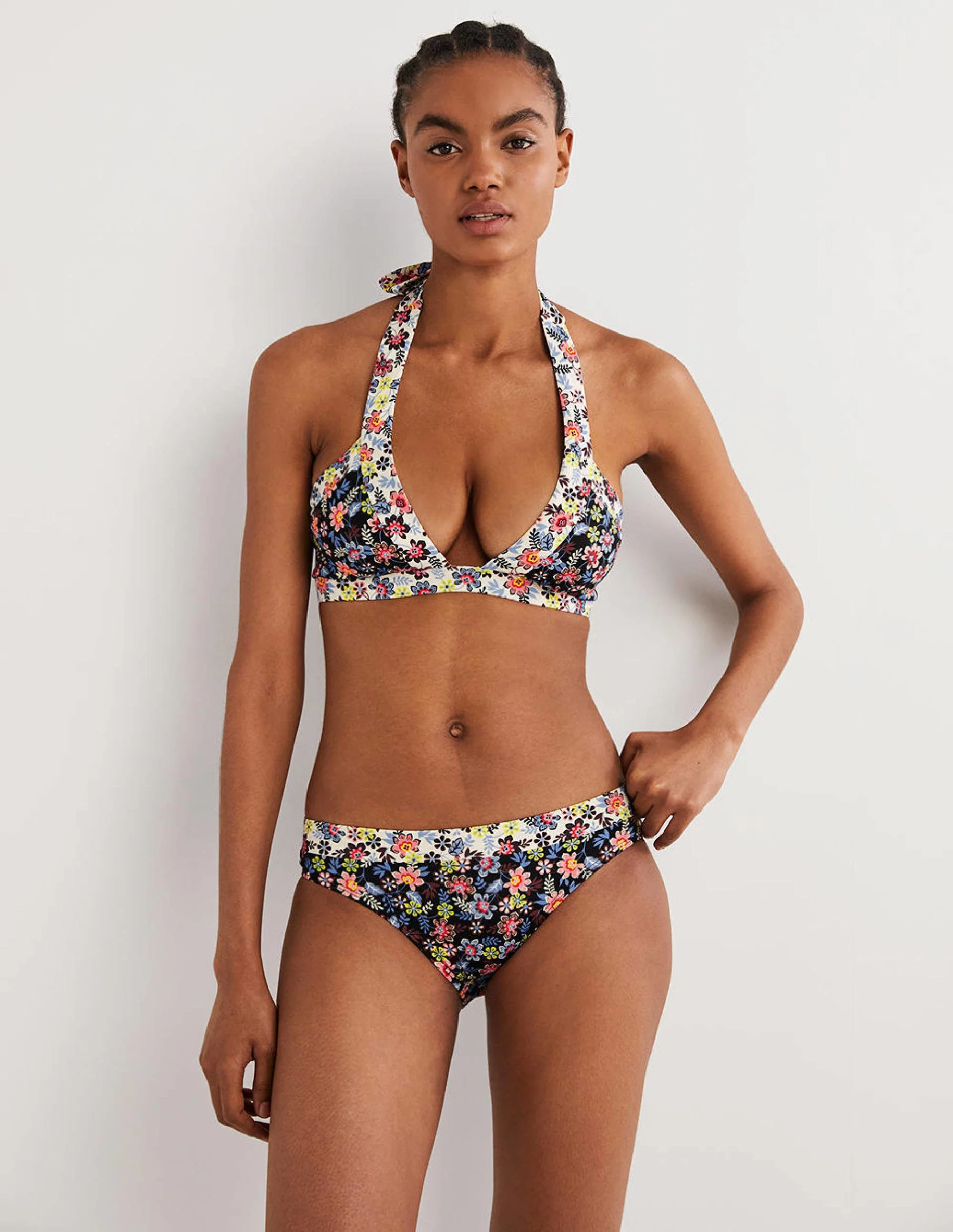 Ithaca Panel Bikini Bottoms-Nero, Opulent Leaf