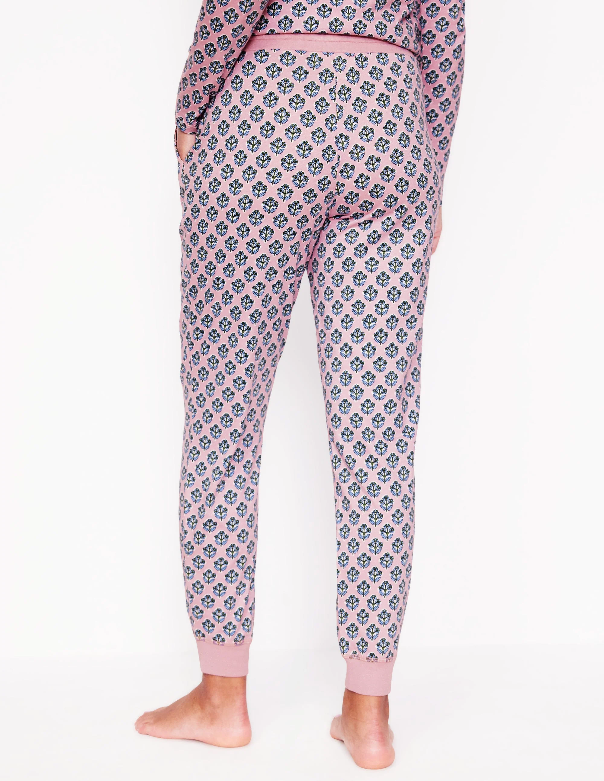Jersey Pyjama Bottoms-Quartz, Pome Stamp - Image 3