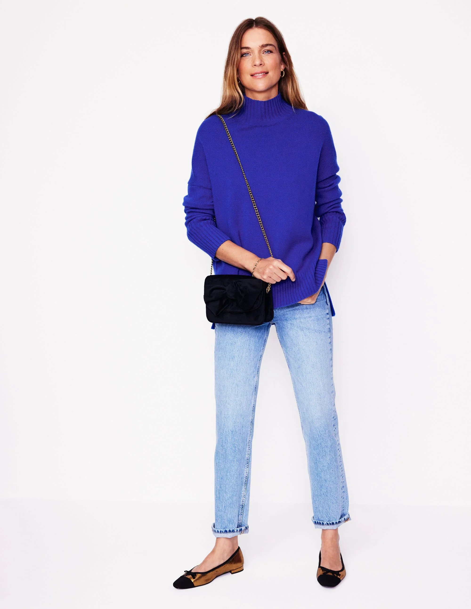 Jessica Oversized Jumper-Rich Blue - Image 4