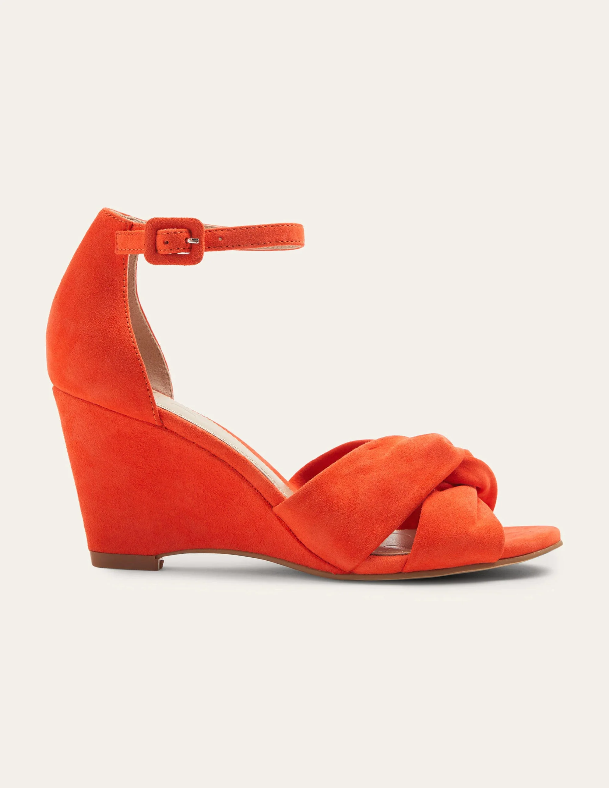 Knot Front Wedge Sandal-Firecracker - Image 2