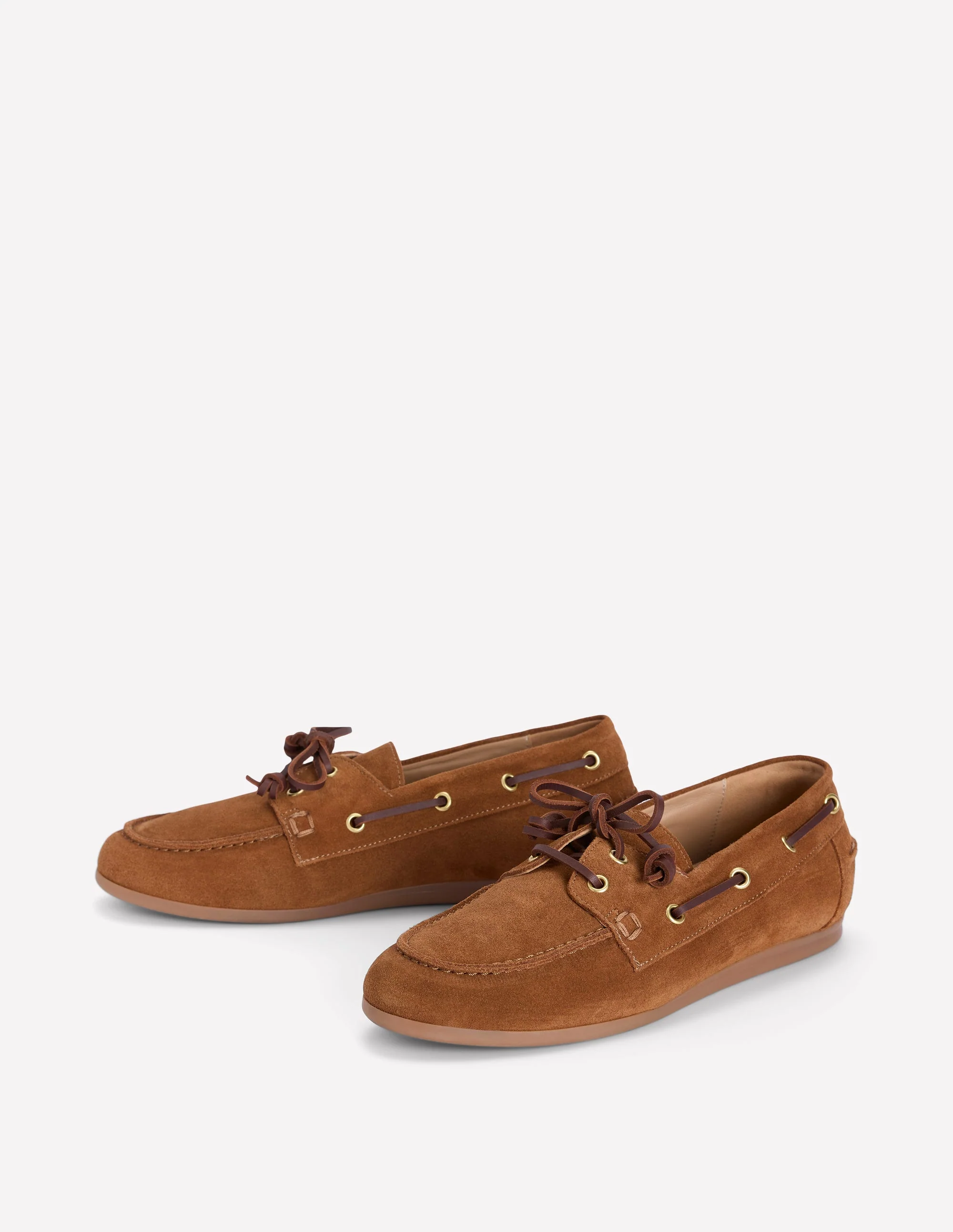 Lace-Up Boat Shoes-Tan - Image 4