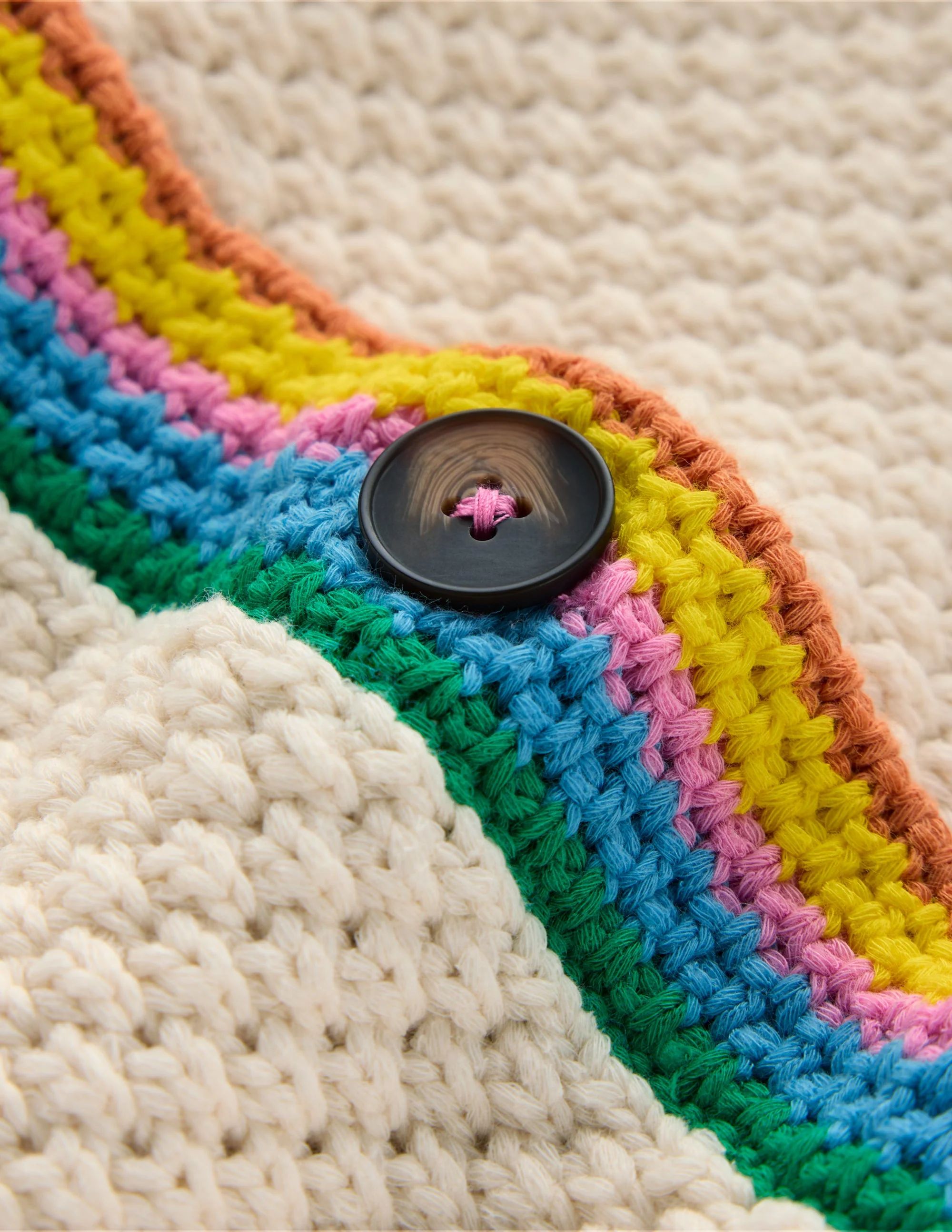 Libby Knitted Jacket-Warm Ivory, Rainbow - Image 11