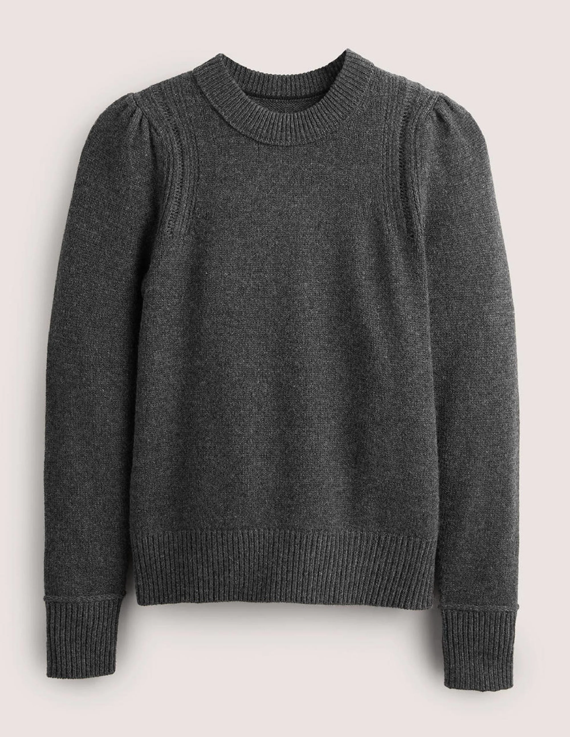 Lofty Cashmere Jumper-Charcoal Melange - Image 6