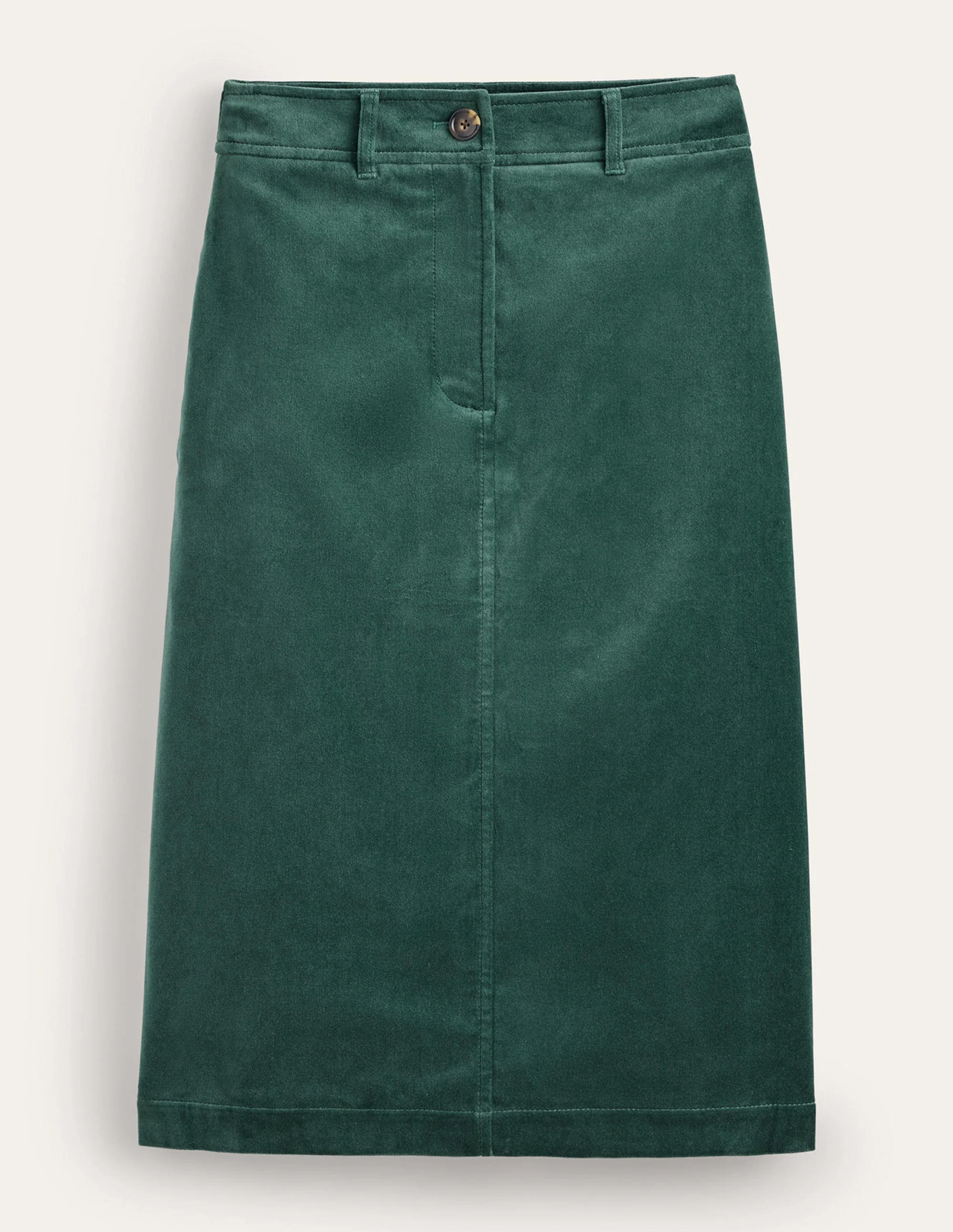 Margot Velvet Midi Skirt-Evergreen - Image 5