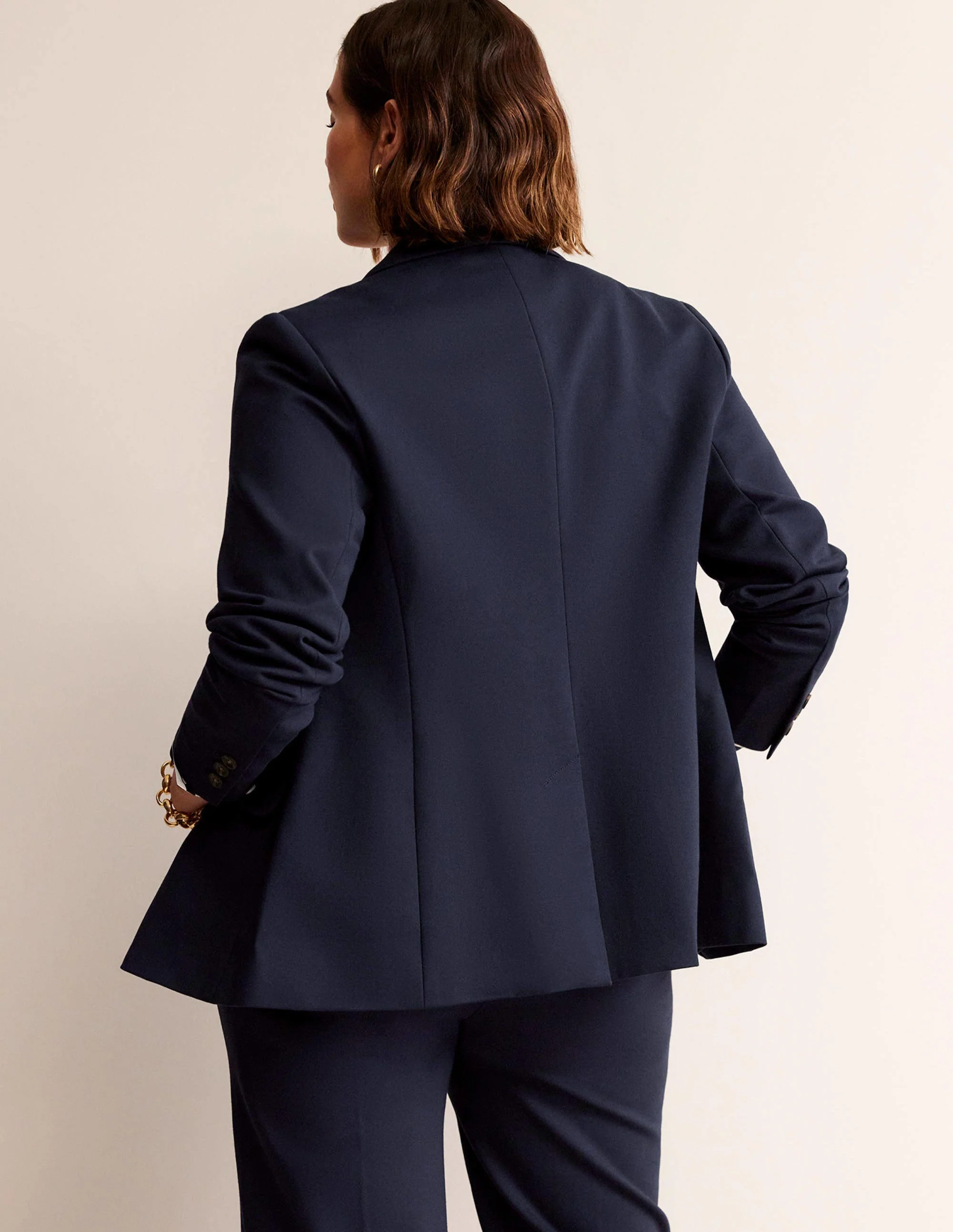 Marylebone Ponte Blazer-Navy - Image 7
