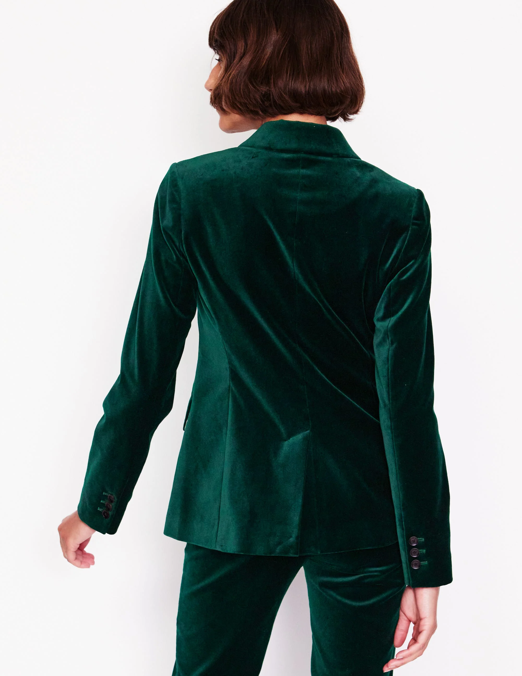Marylebone Velvet Blazer-Ponderosa Pine - Image 3