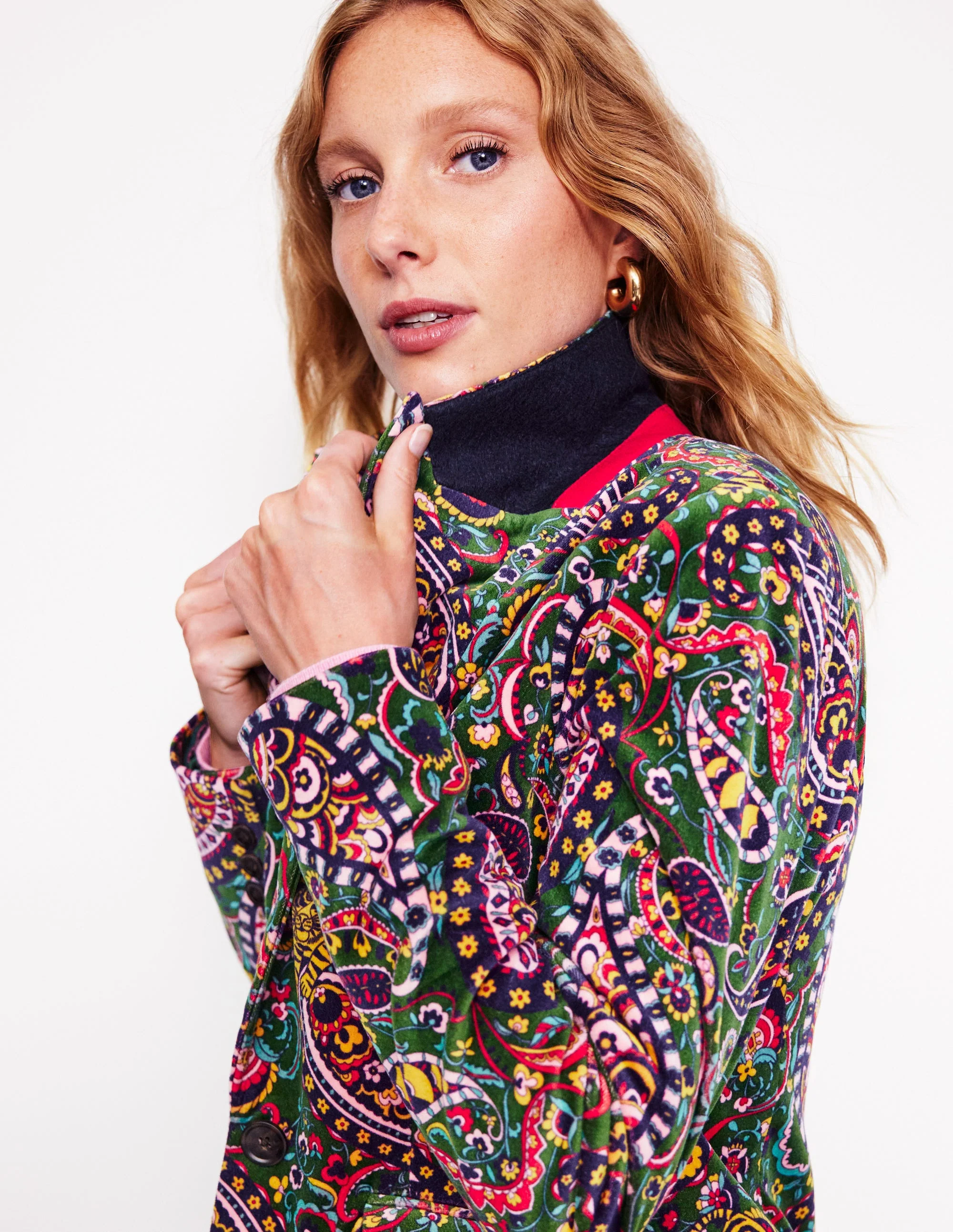 Marylebone Velvet Blazer-Tiger Bloom - Image 4