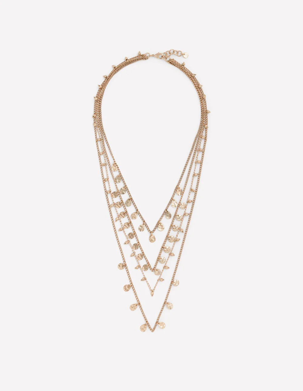 Metal Layering Necklace-Gold - Image 2