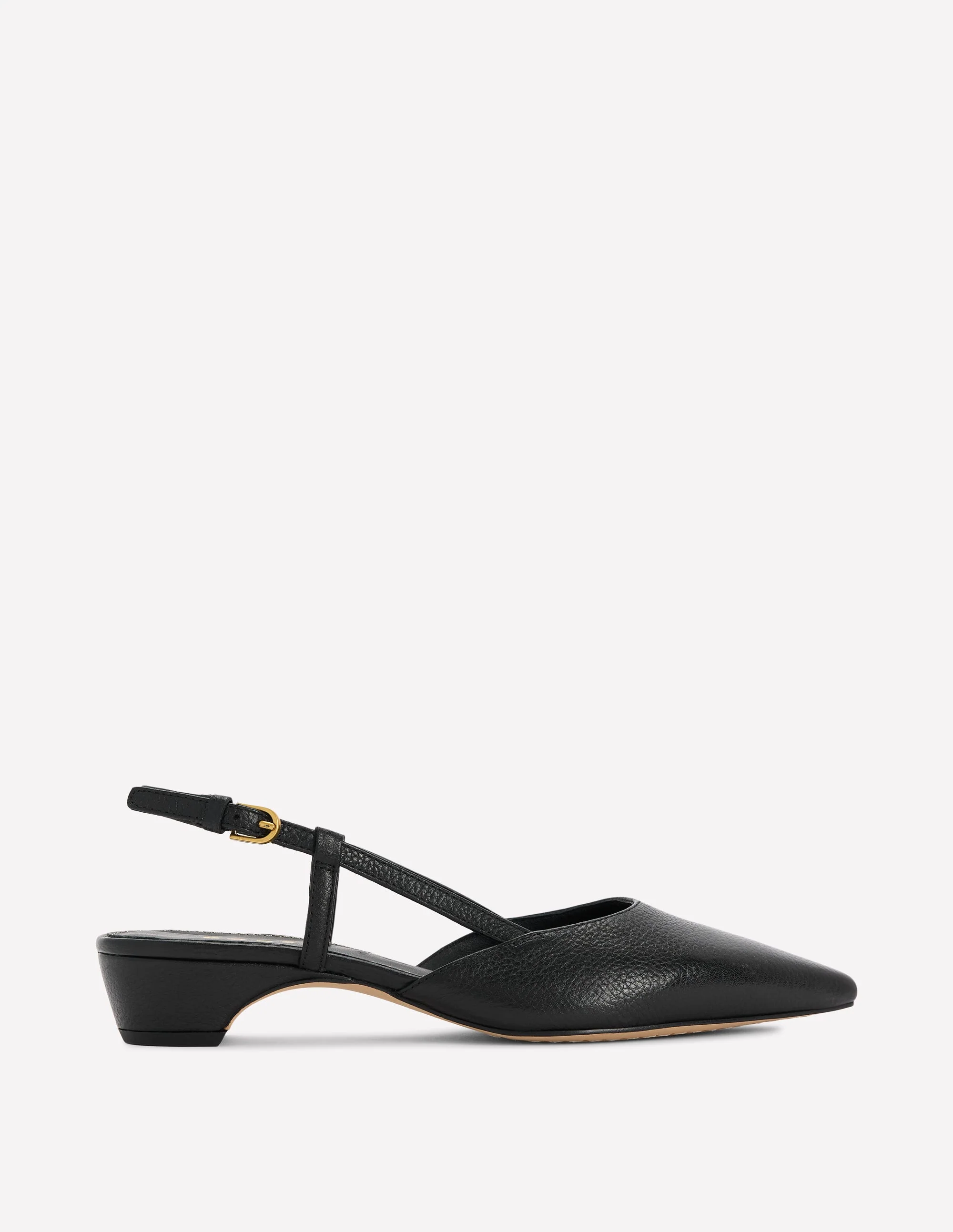 Mini Block Sling Backs-Black - Image 2