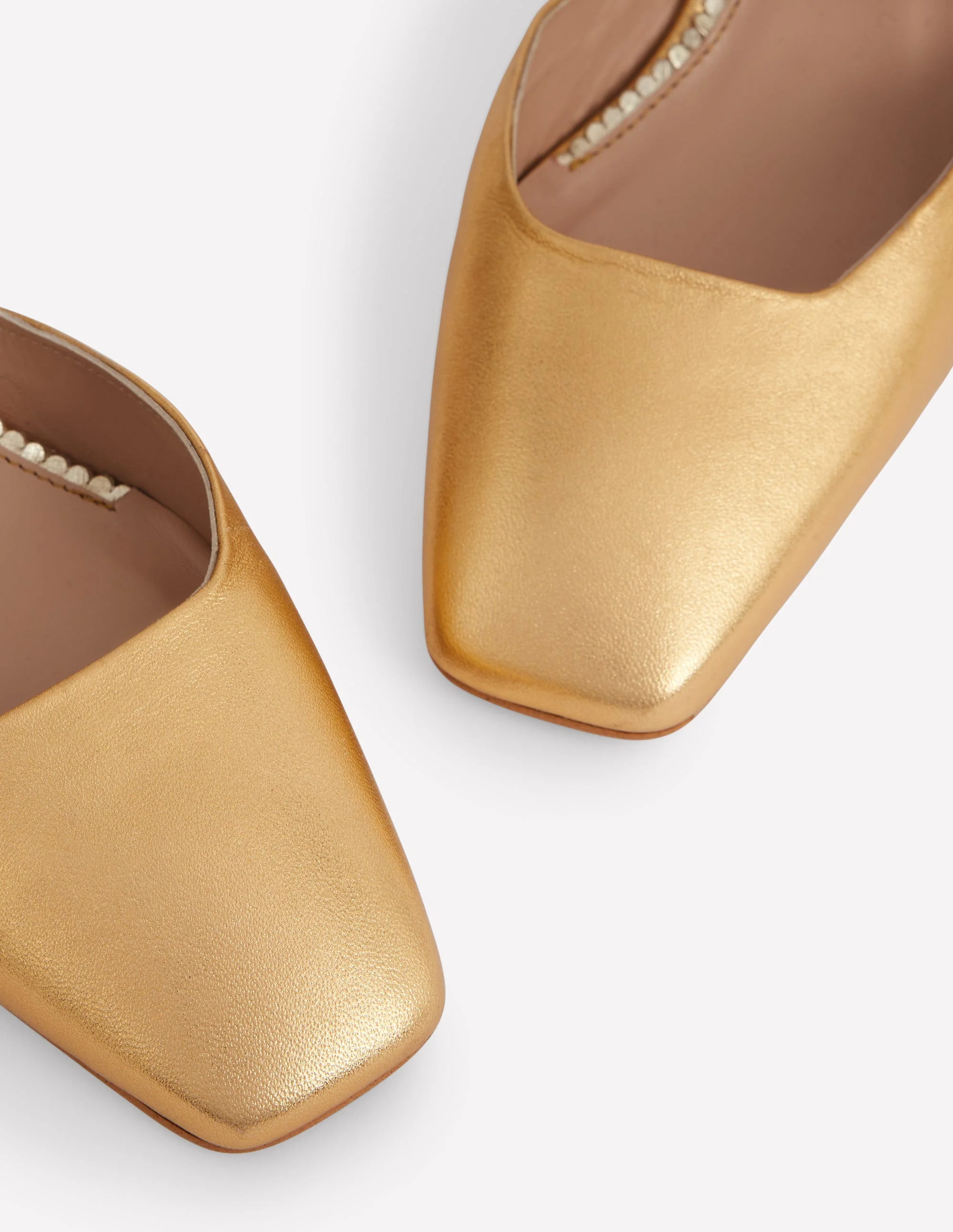 Multi Strap Block Heel Pump-Gold - Image 4