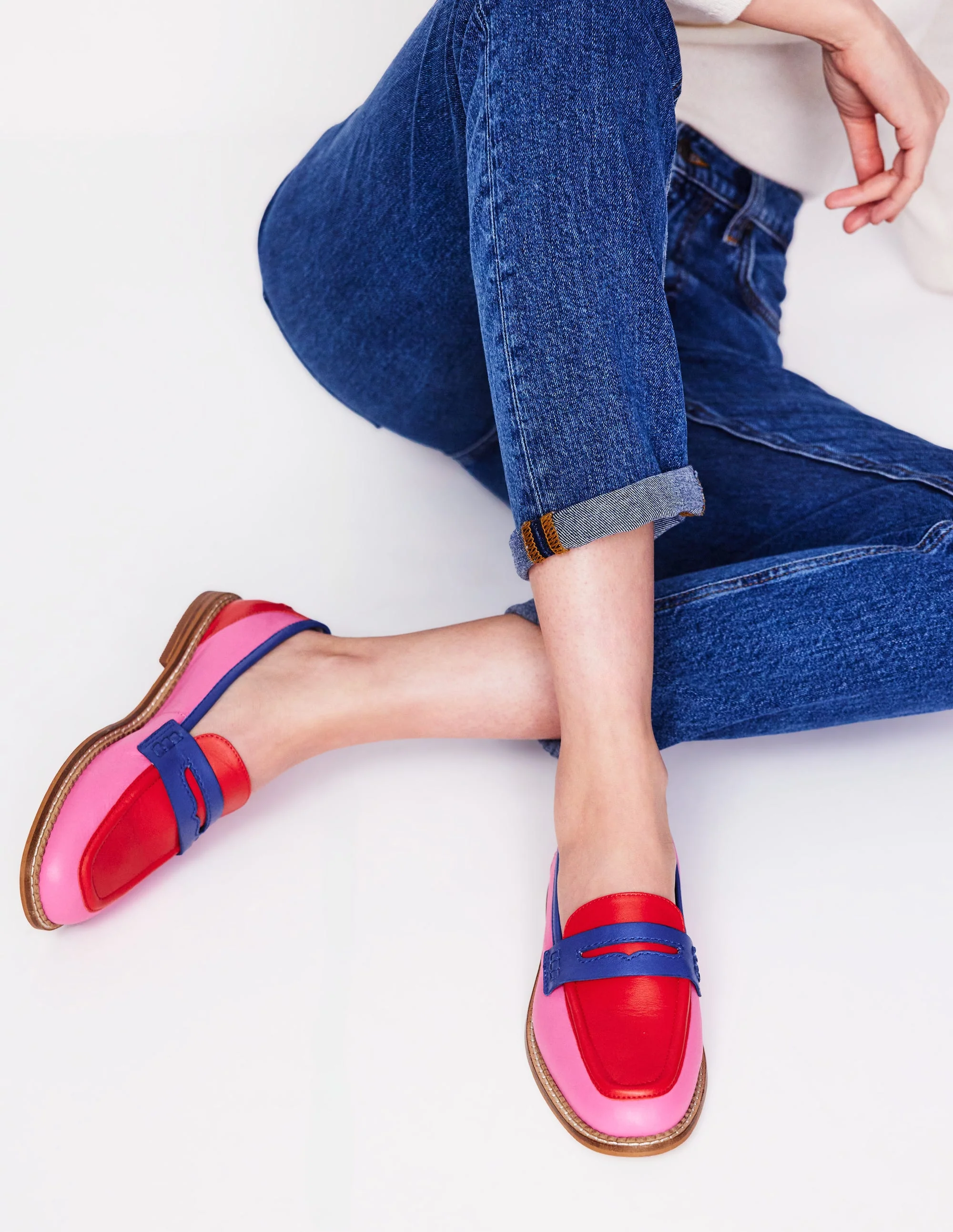 Nya Penny Loafers-Multi Colourblock - Image 2