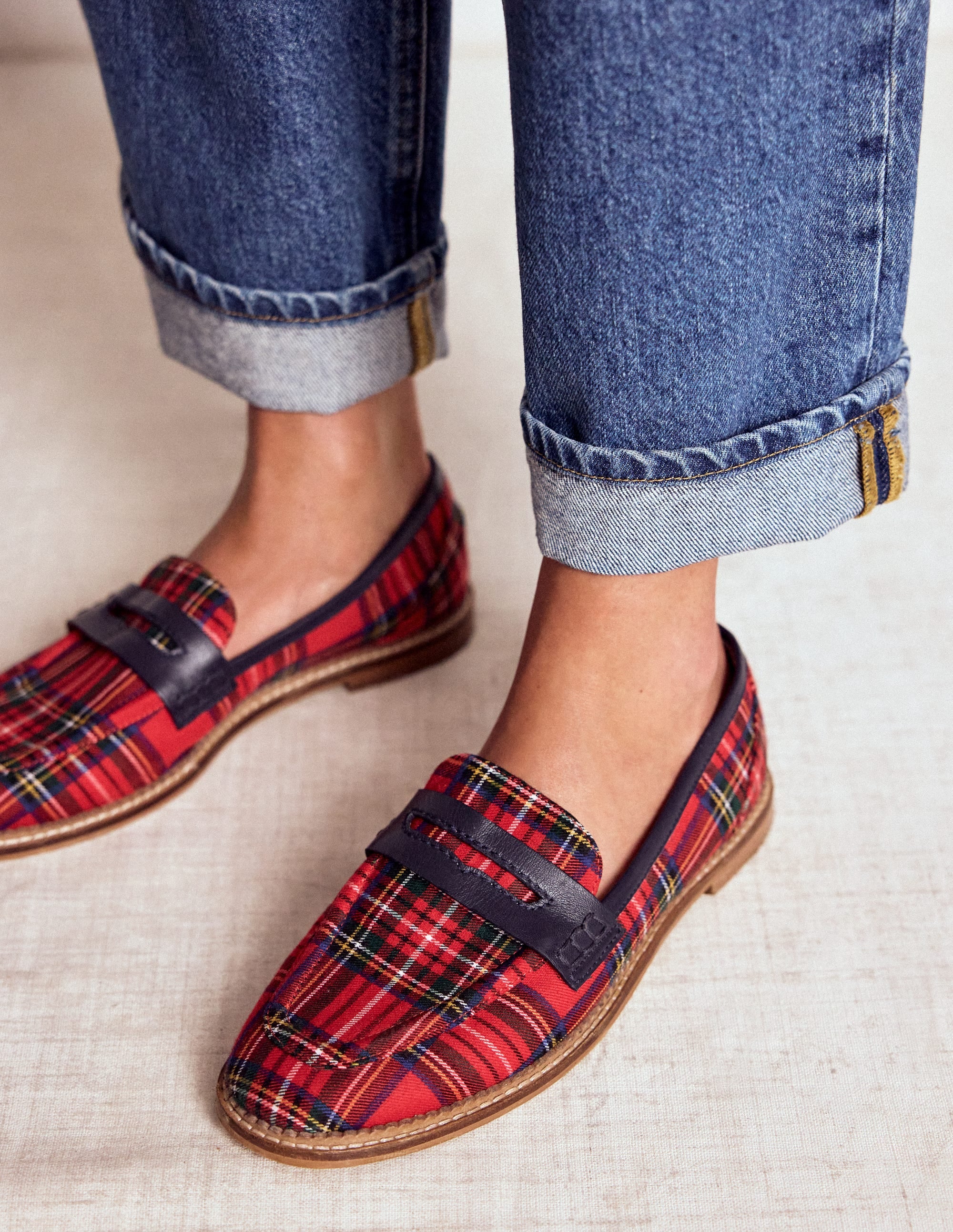 Nya Penny Loafers-Tartan - Image 2