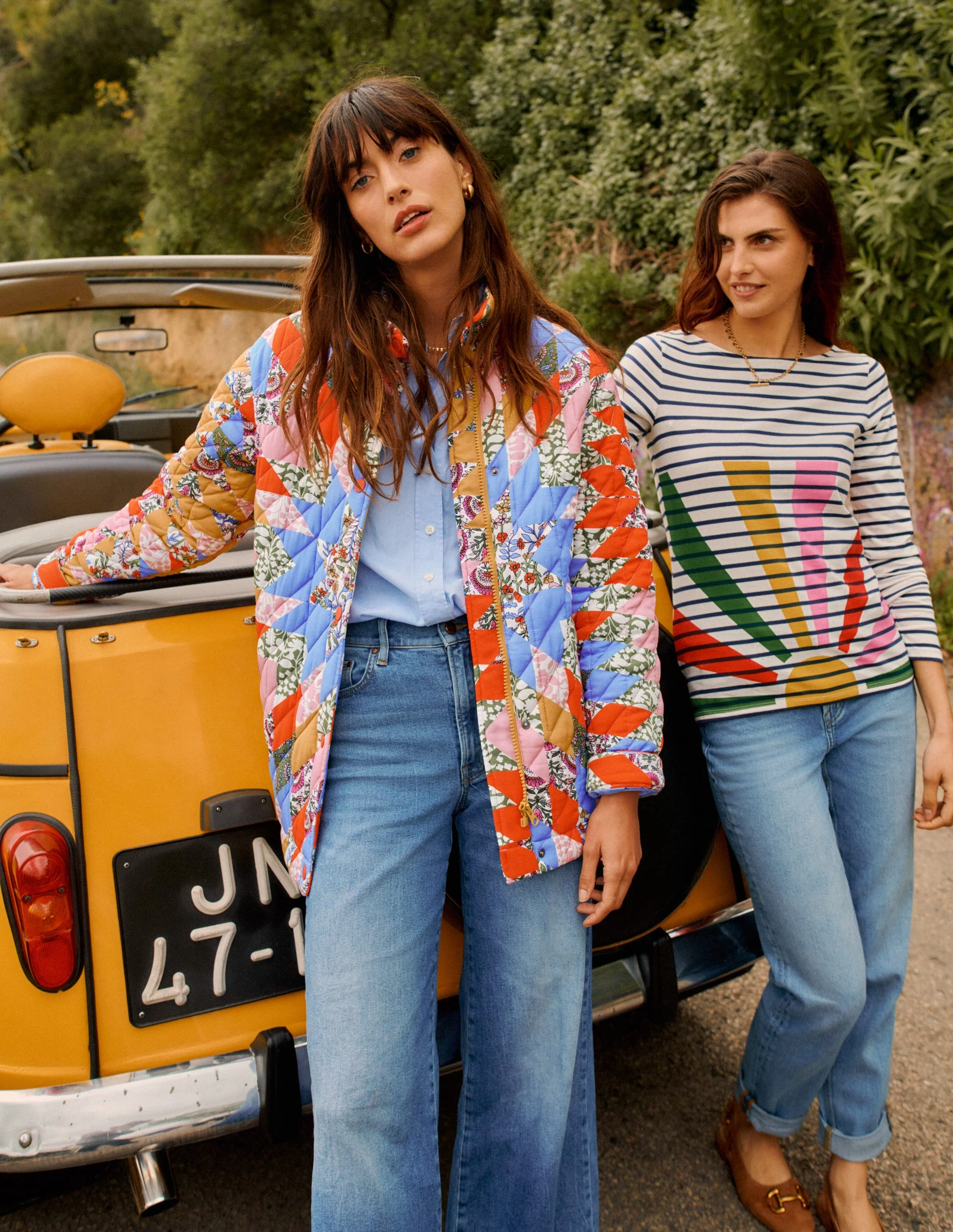 Oversized Quilted Jacket-Patchwork Floral - Image 5