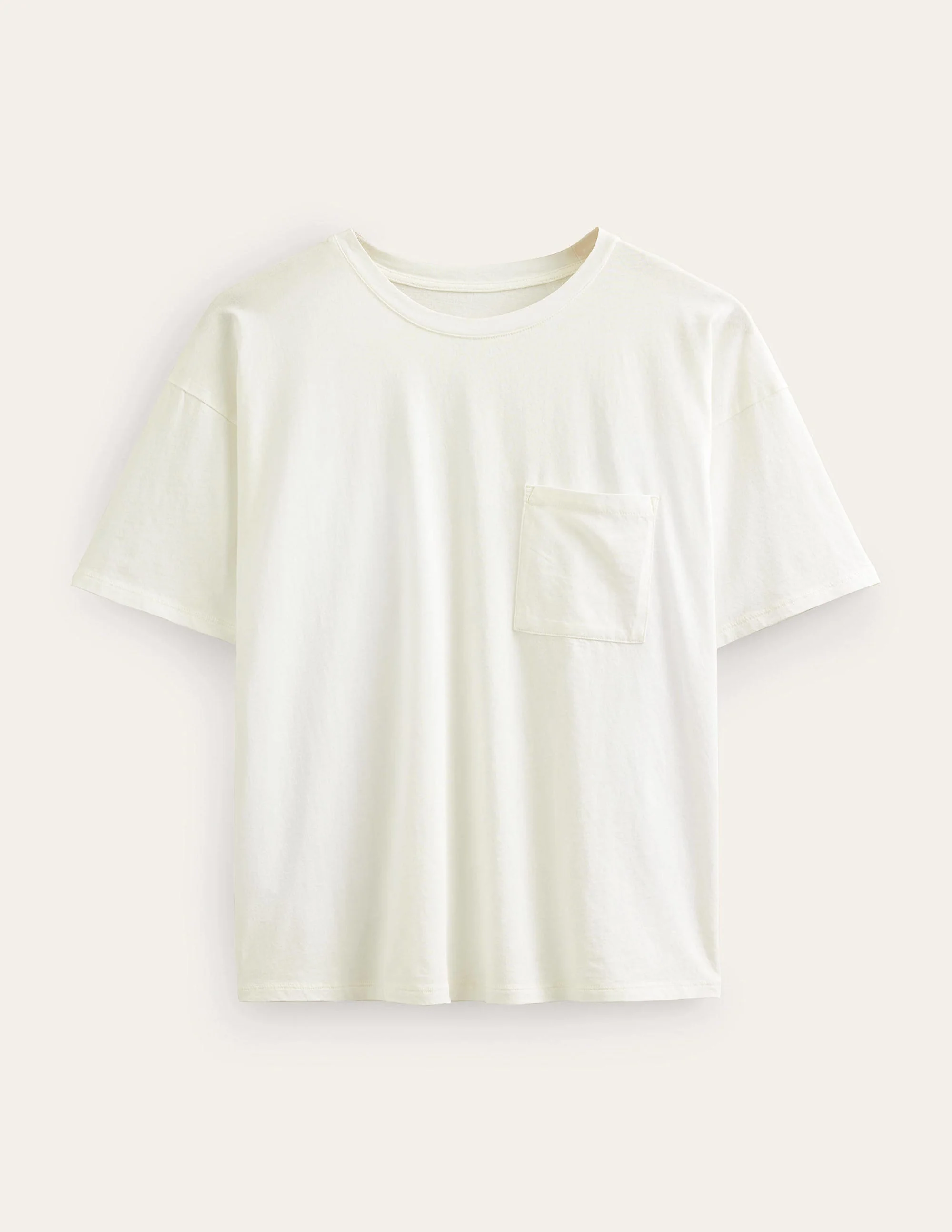 Oversized Washed T-Shirt-Ivory - Image 7