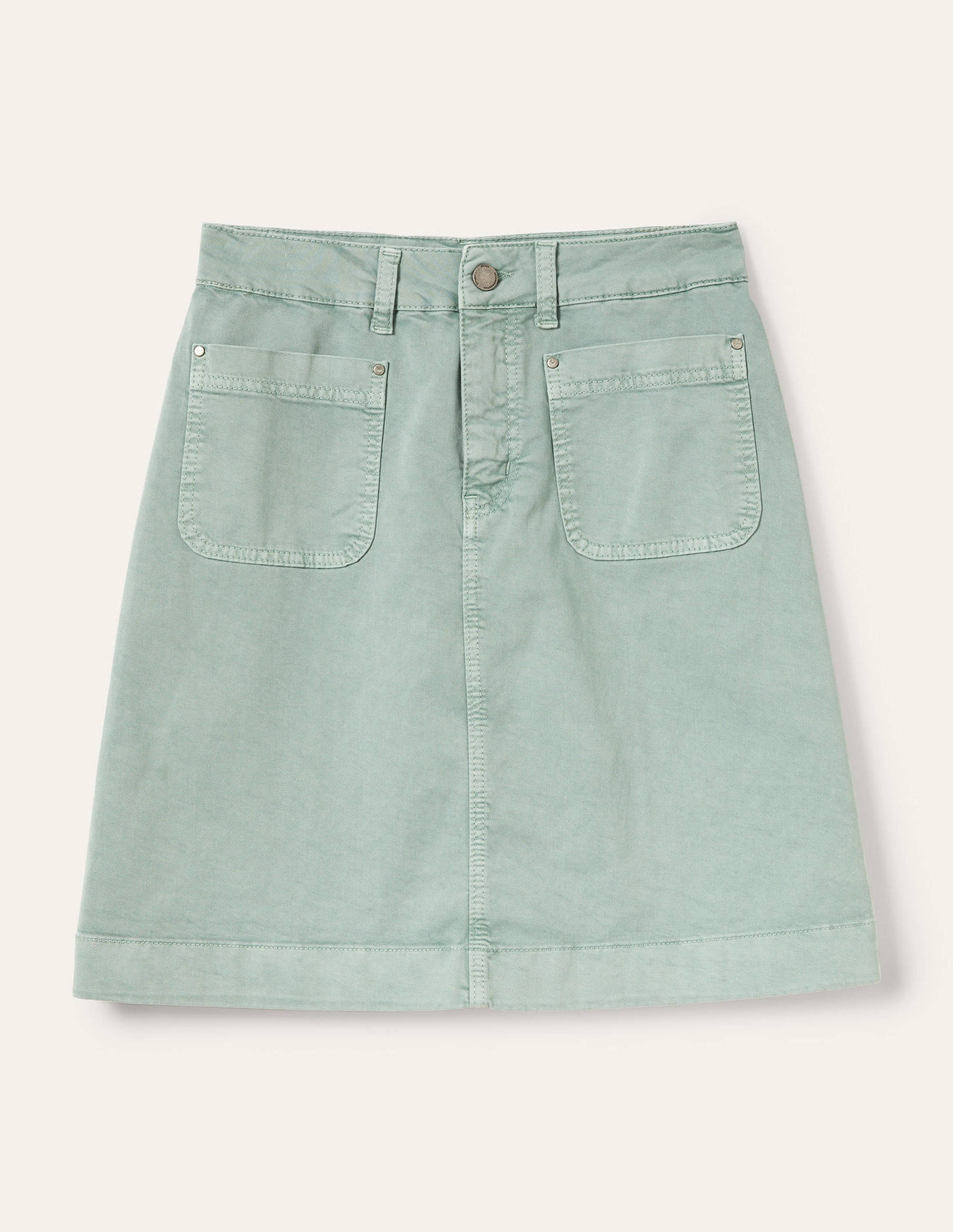 Patch Pocket Skirt-Iceberg Green - Image 5