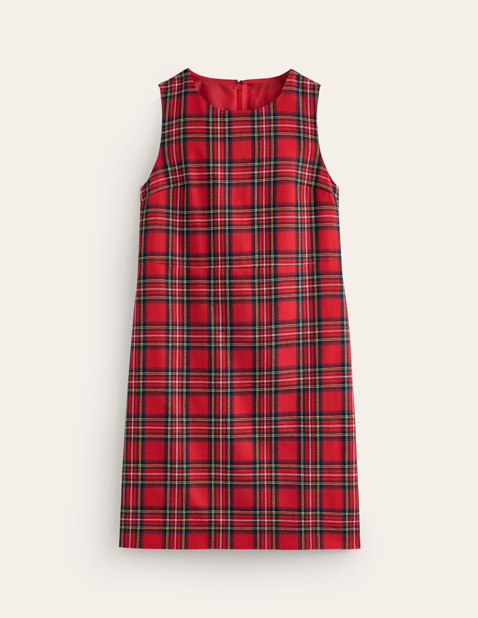 Pia Wool Shift Dress-Red and Blue Check - Image 7