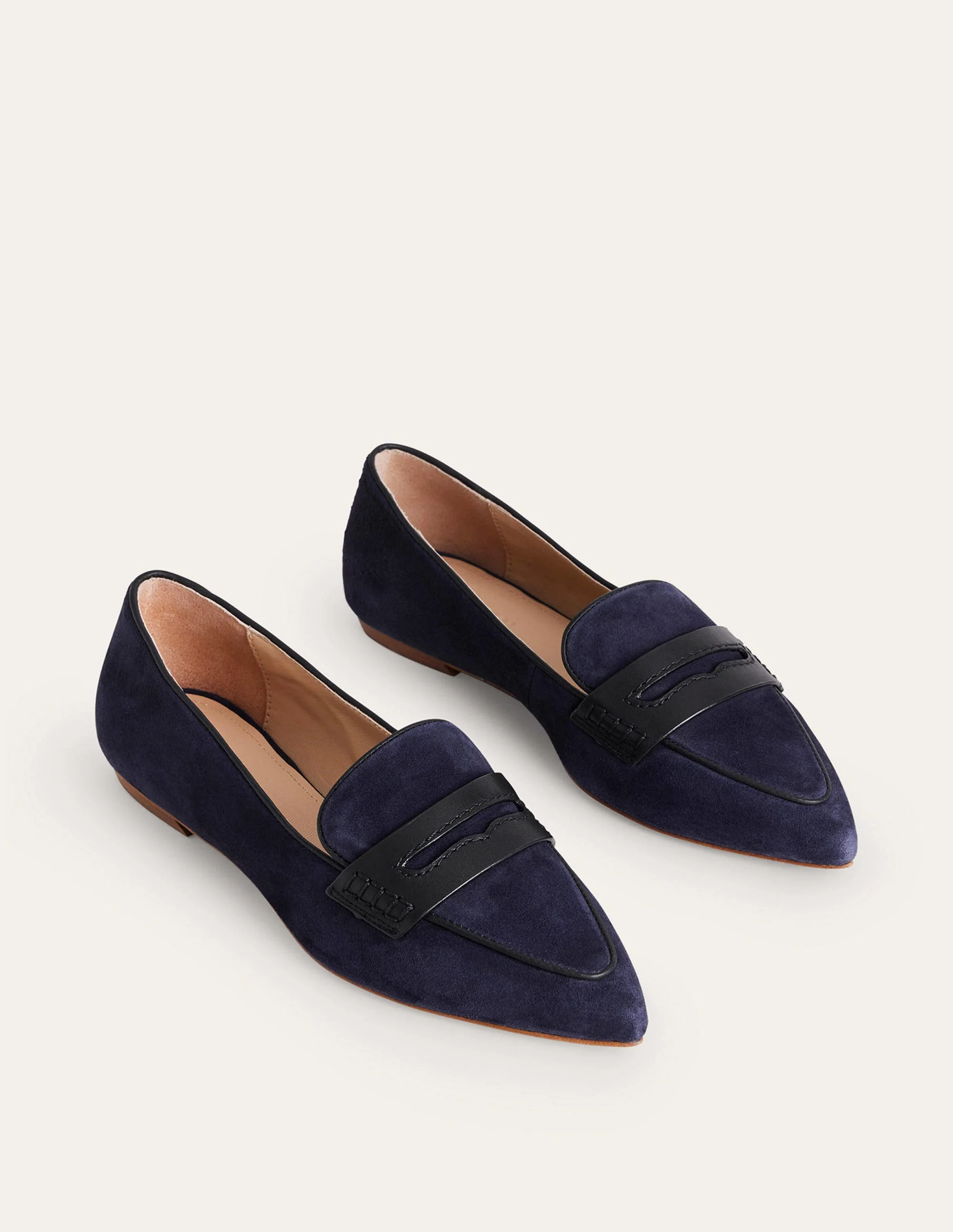 Pointed Loafers-Navy Suede - Image 3
