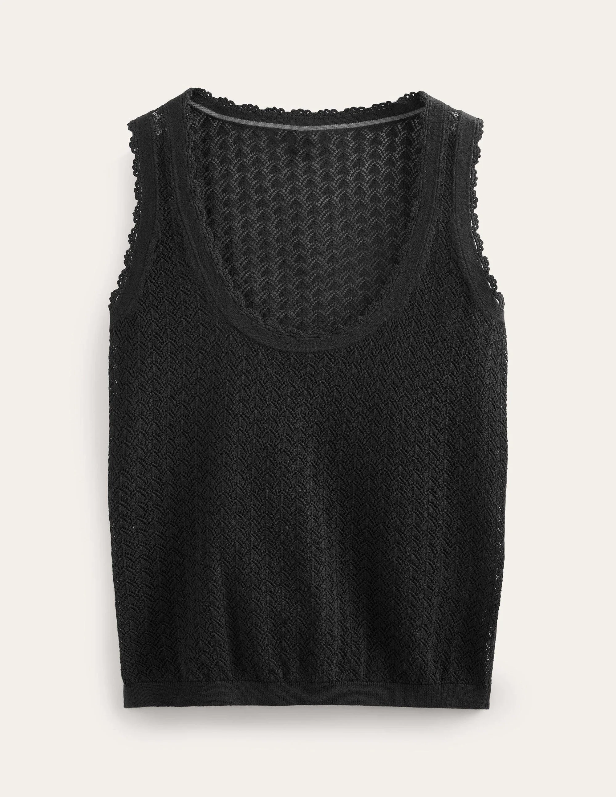Pointelle Tank-Black - Image 5