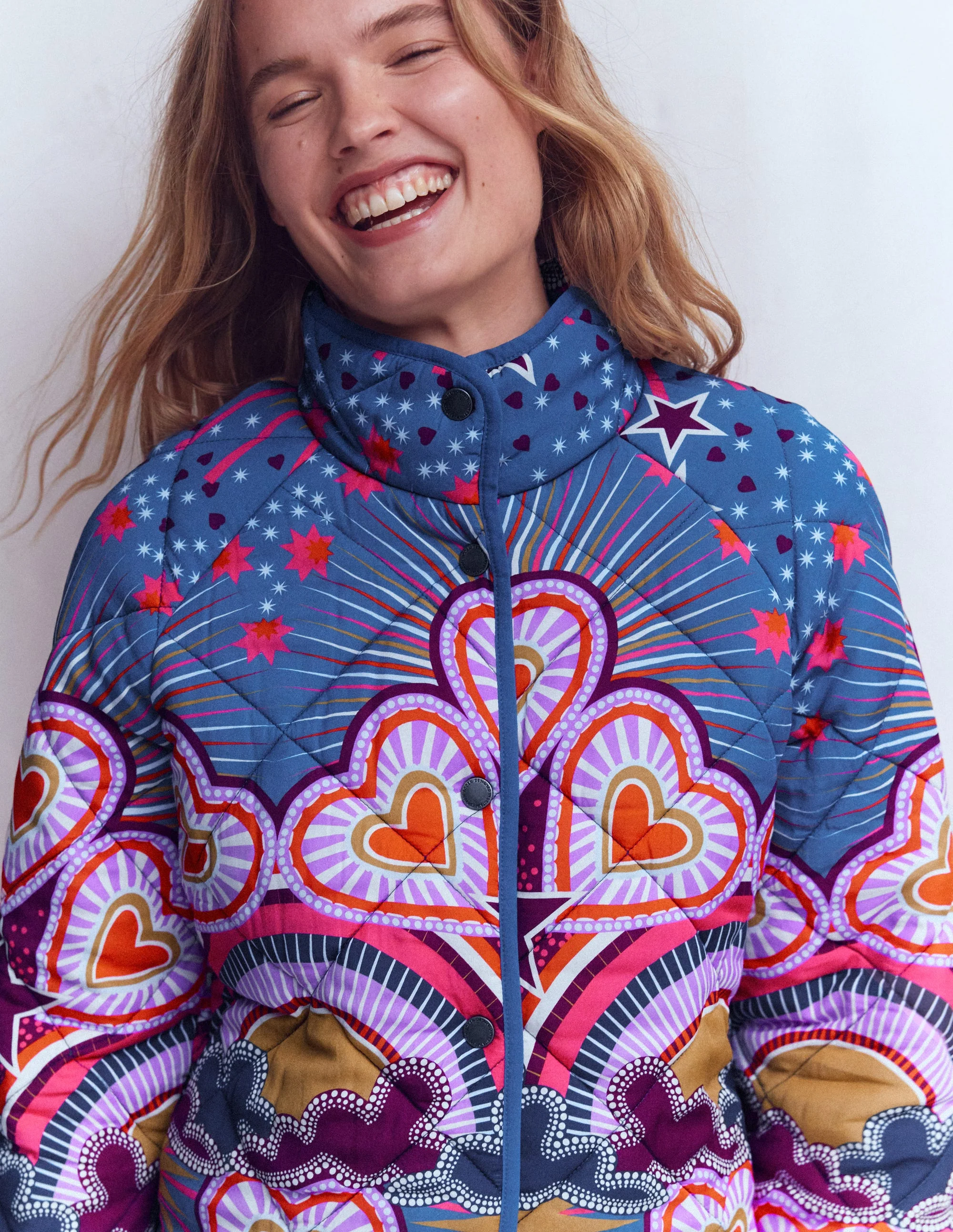 Printed Quilted Jacket-Multi, Conversational - Image 2